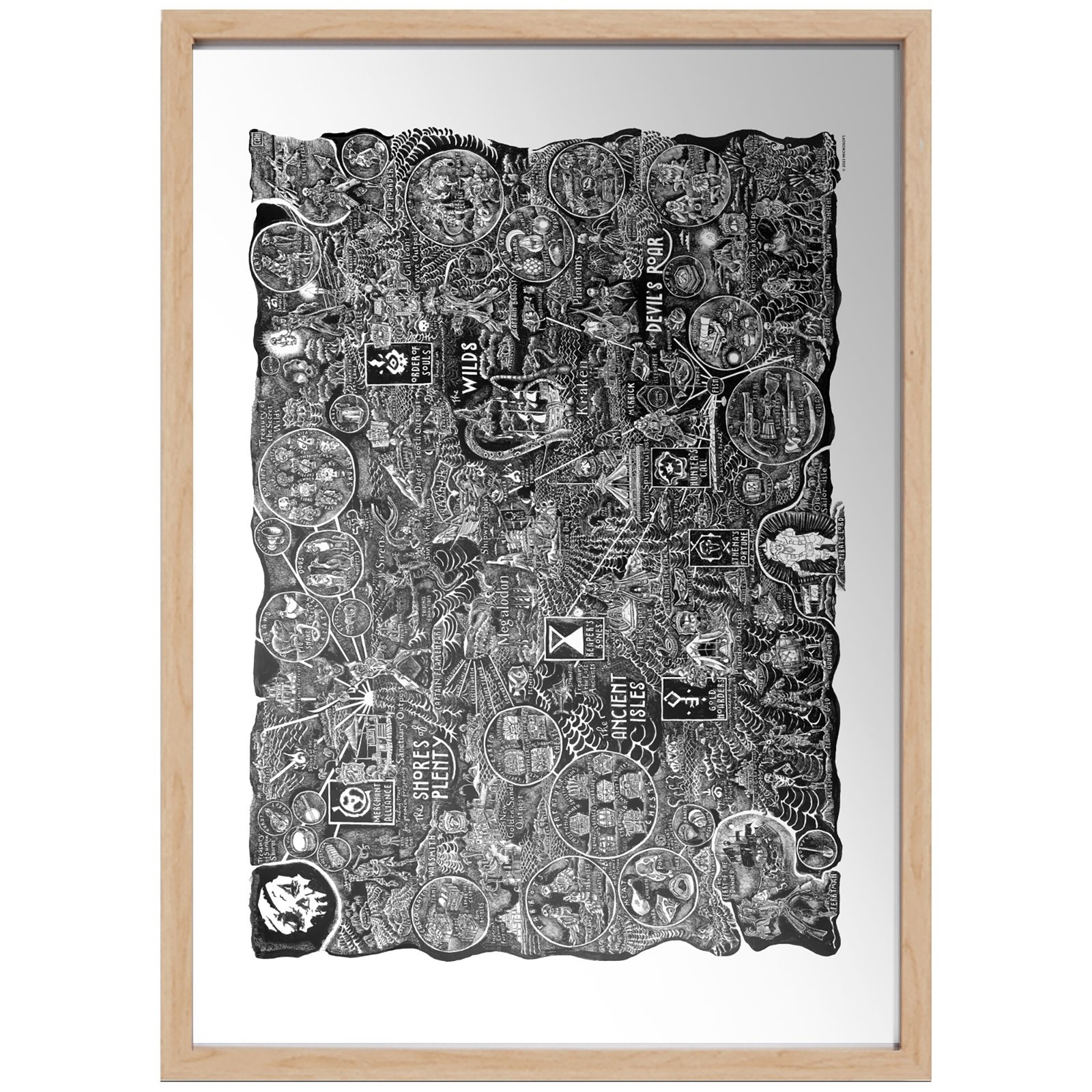 Sea Of Thieves Caroline Harper X SoT Art Print Giclee Art Print - A4 - Wooden Frame