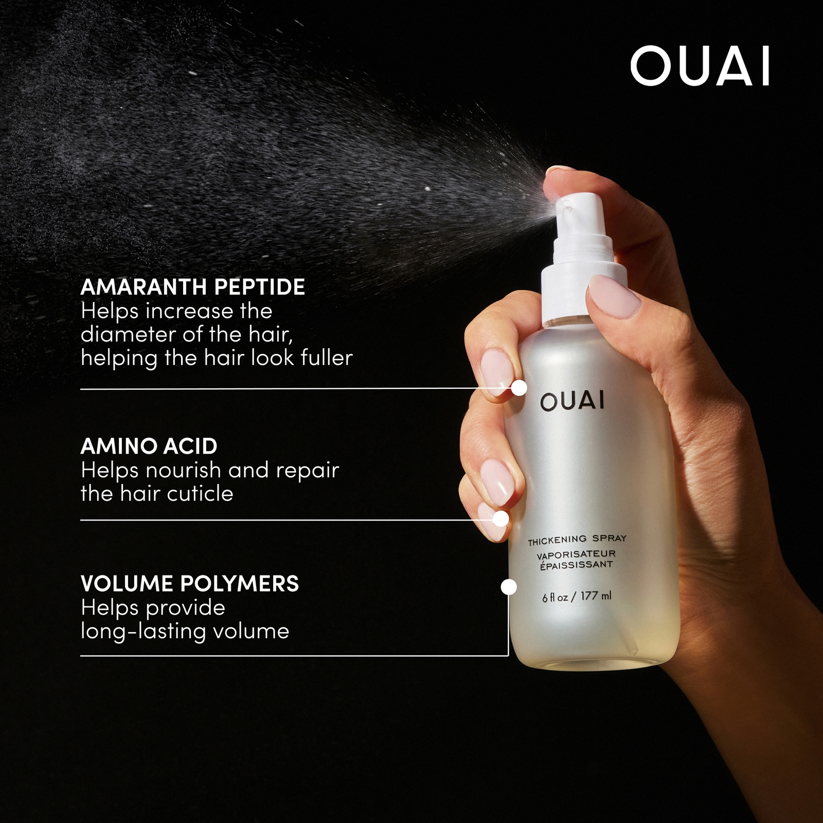 Thumbnail - OUAI Thickening Spray 177ml