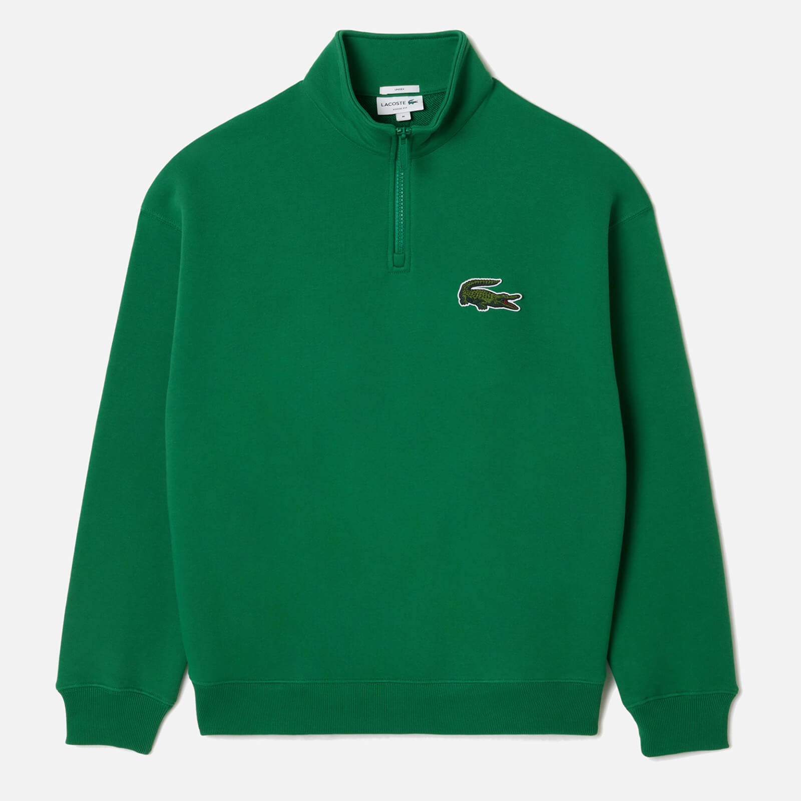 lacoste men's do croc 80's half zip sweatshirt - green - s