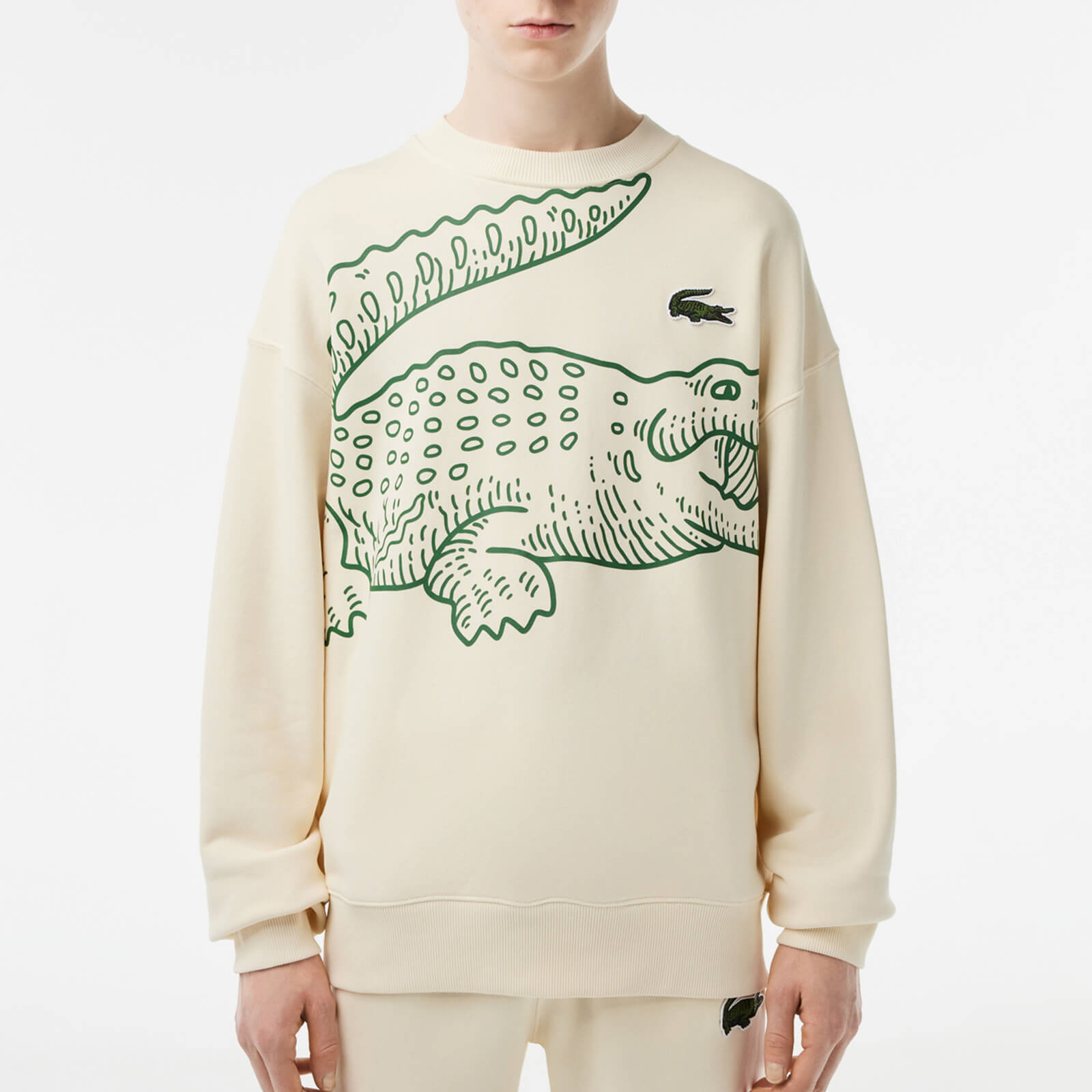 lacoste do croc 80's cotton-jersey sweatshirt - xxl