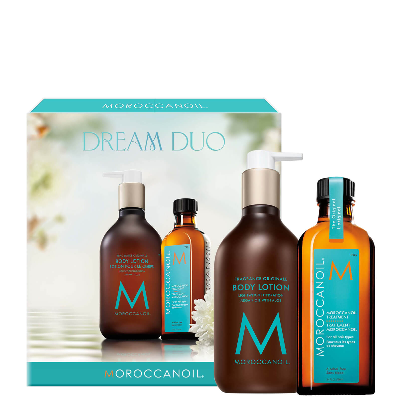 Moroccanoil Treatment With Body Lotion Set In White