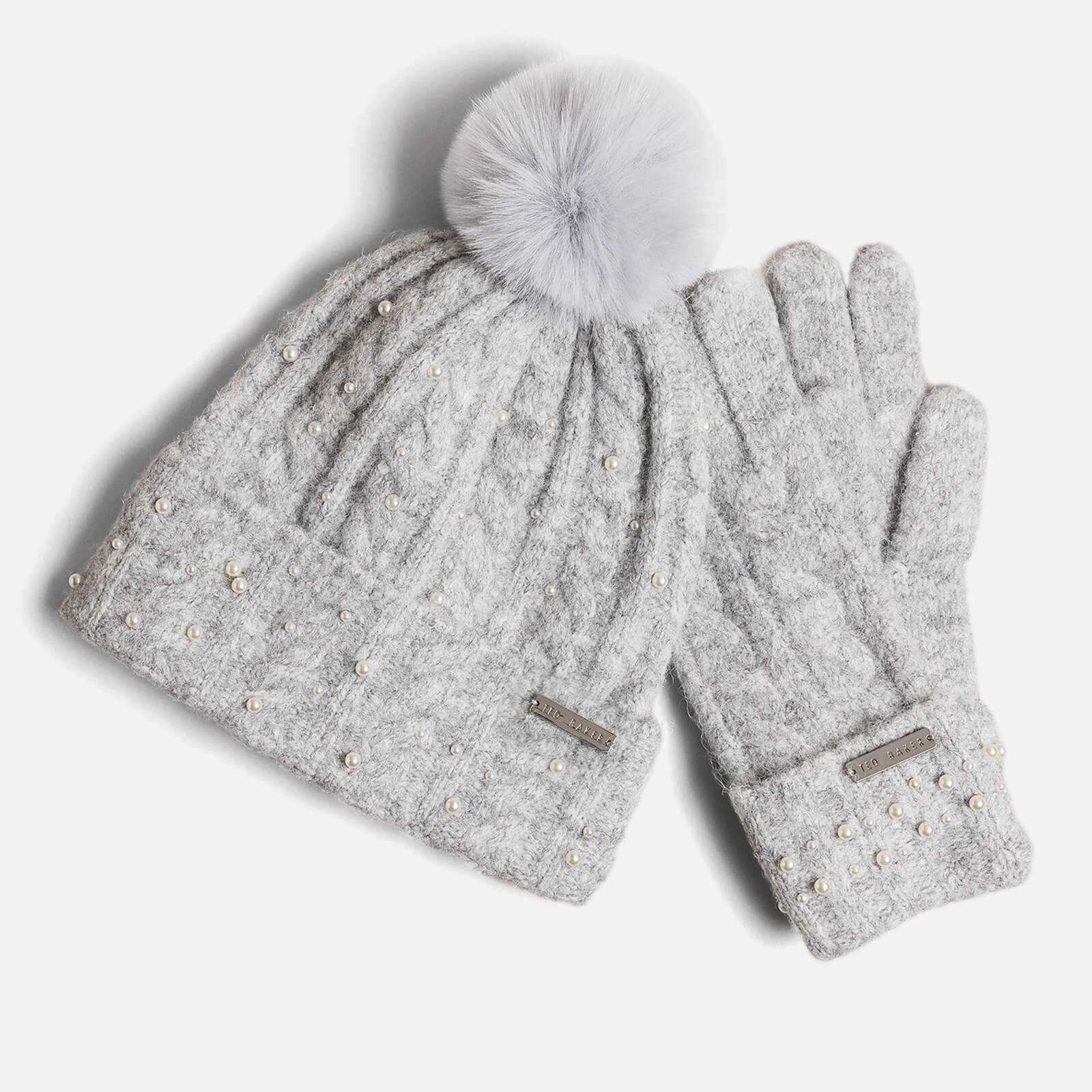 Image of Ted Baker Women's Kerriie Hat and Gloves Set - Grey