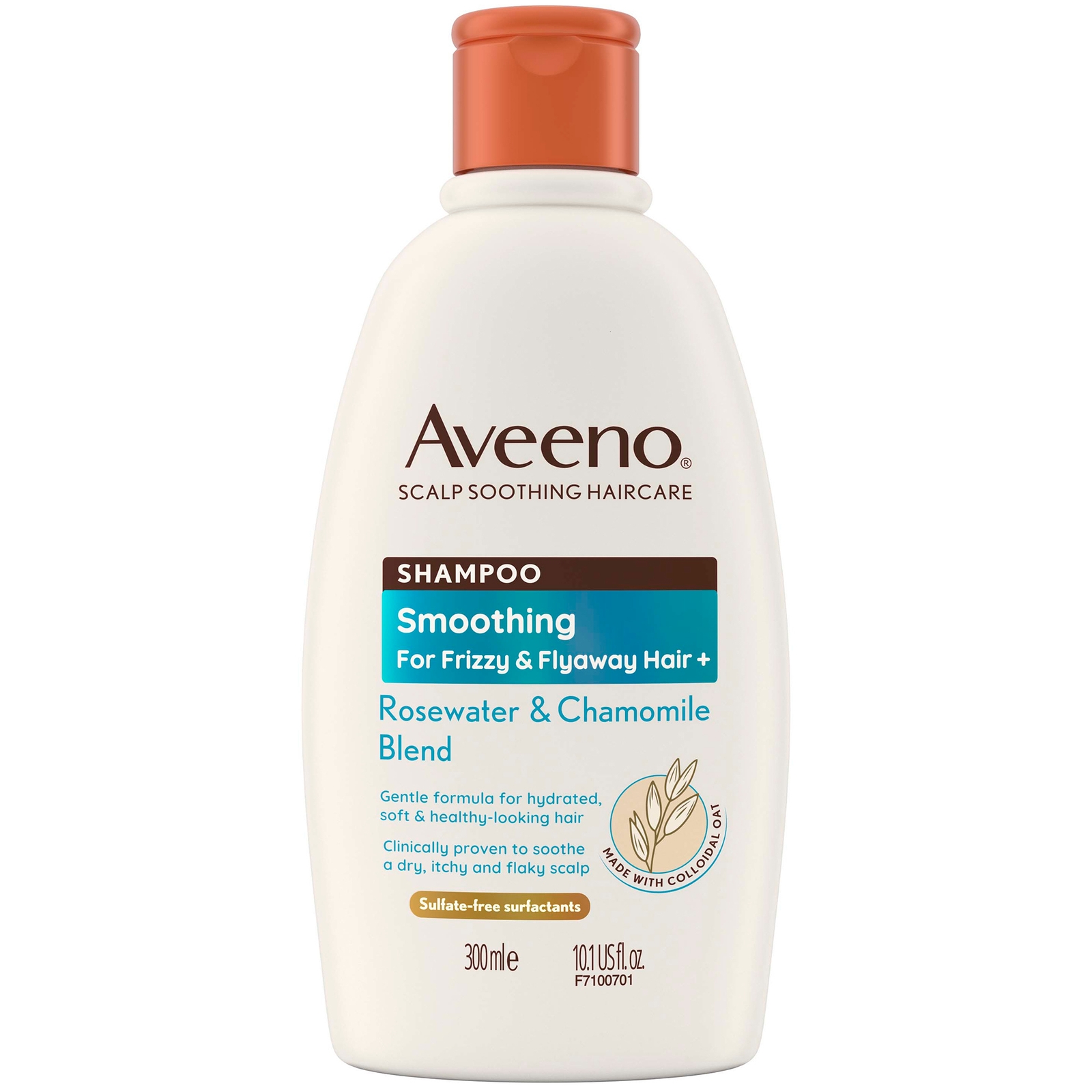 

Aveeno Haircare Smoothing+ Rose Water and Chamomile Blend Shampoo 300ml