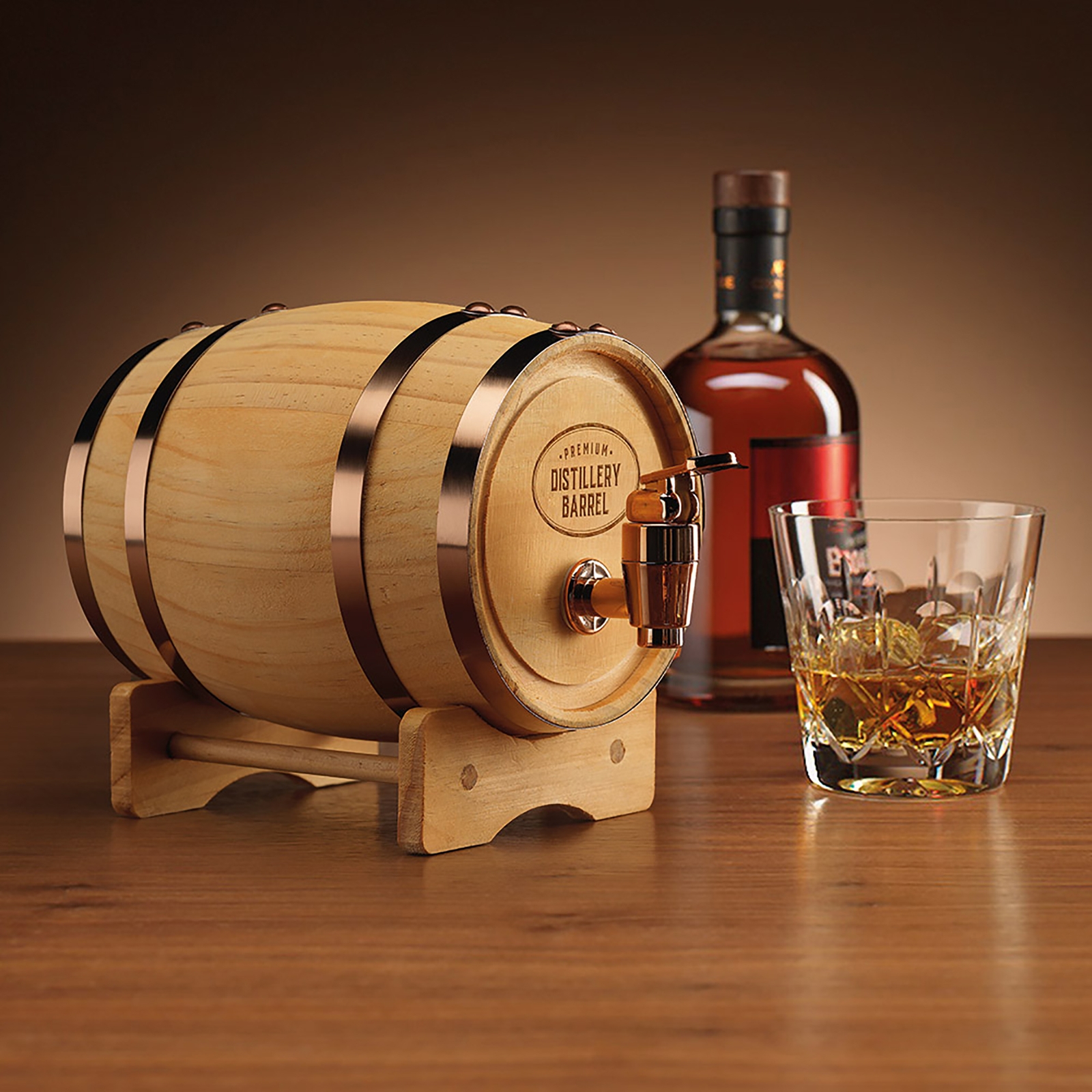 Image of Wooden Keg Whiskey Barrel