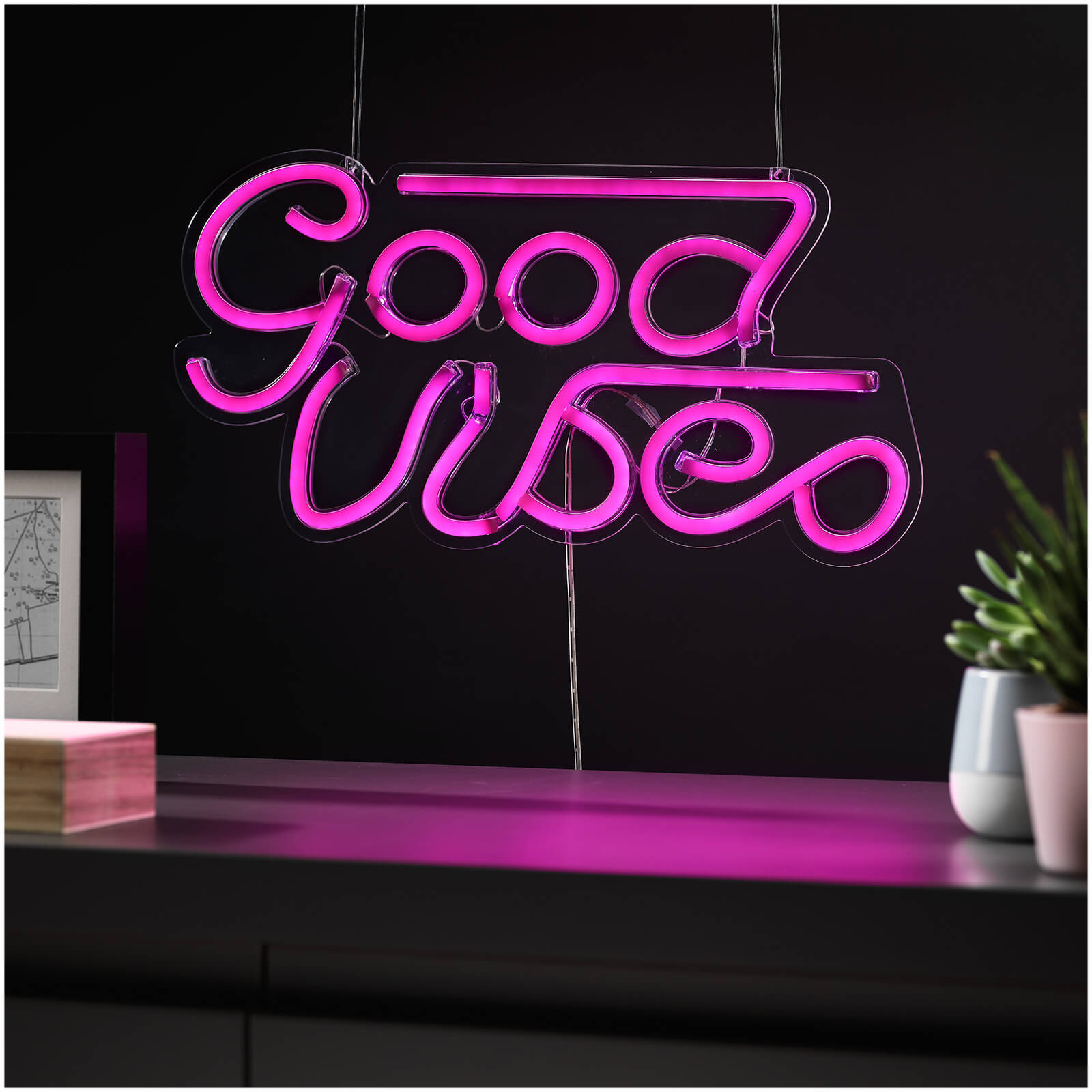 Neon 'Good Vibes' Wall Light