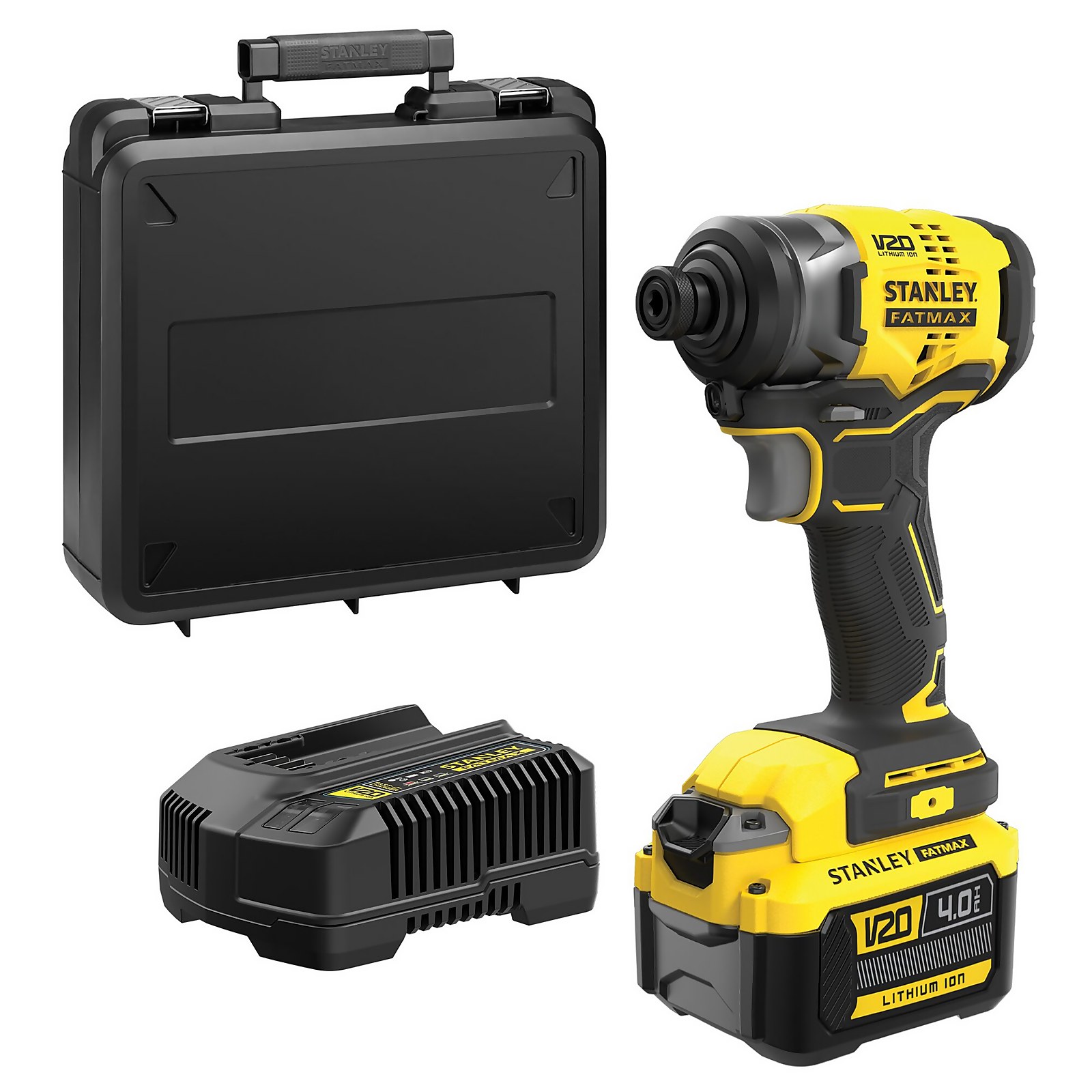 Stanley Fatmax V20 18V Cordless Brushless Impact Driver 1 X 4.0 Ah Sfmcf810m1k Gb Light Extra Large Shopping