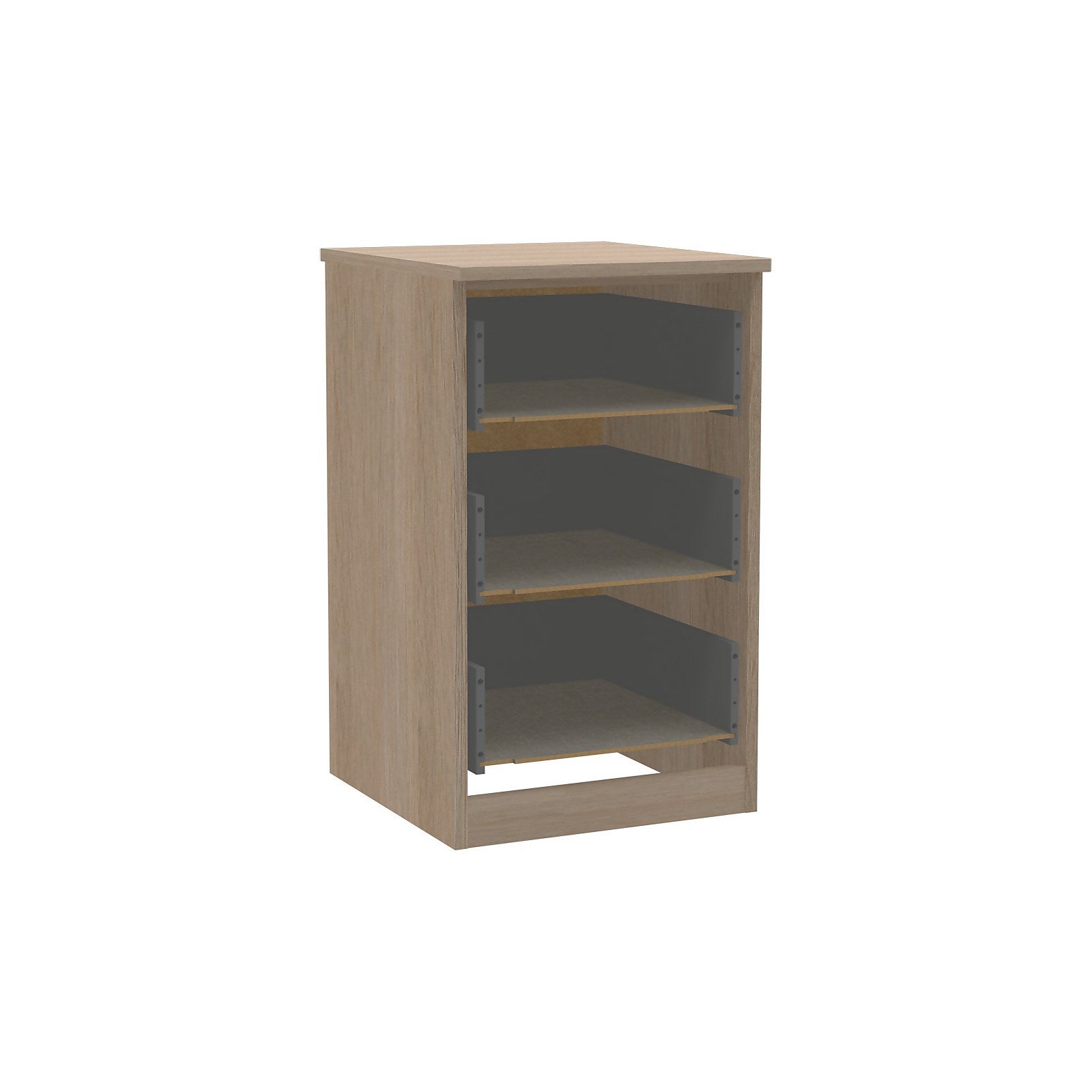 House Beautiful Realm Narrow Chest of Drawers Carcass - Oak Effect Shaker thumbnail
