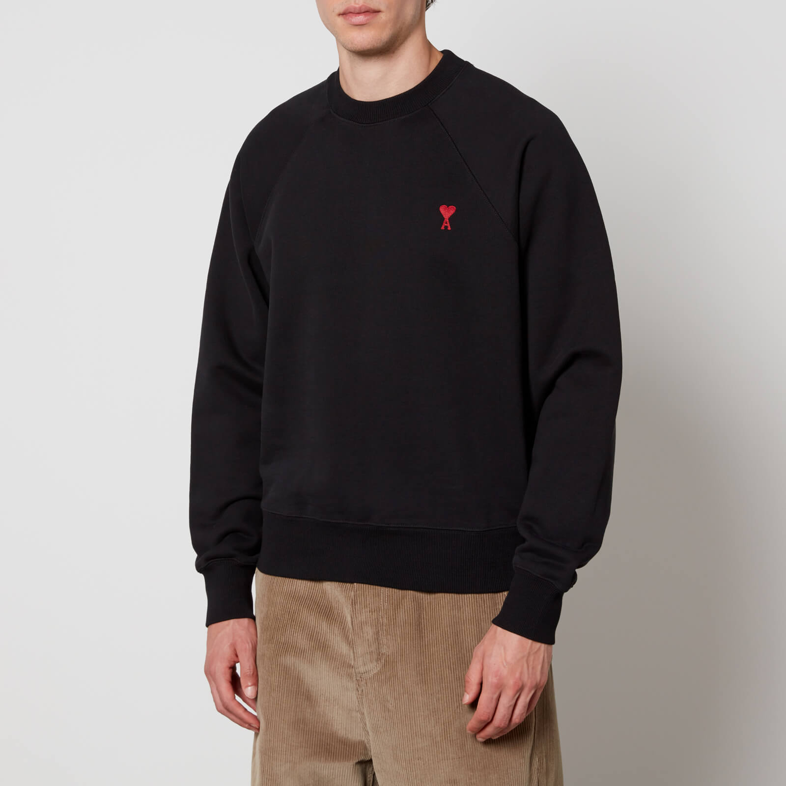 AMI De Coeur Cotton-Jersey Jumper - XS