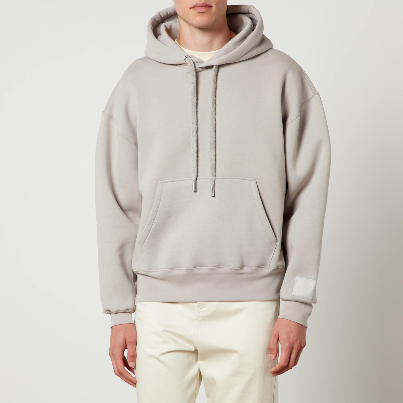 AMI Tonal Logo Cotton-Blend Hoodie - S