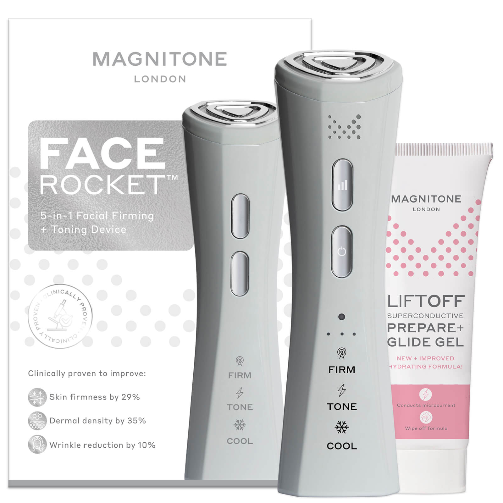 Magnitone London Facerocket 5-in-1 Facial Firming + Toning Device