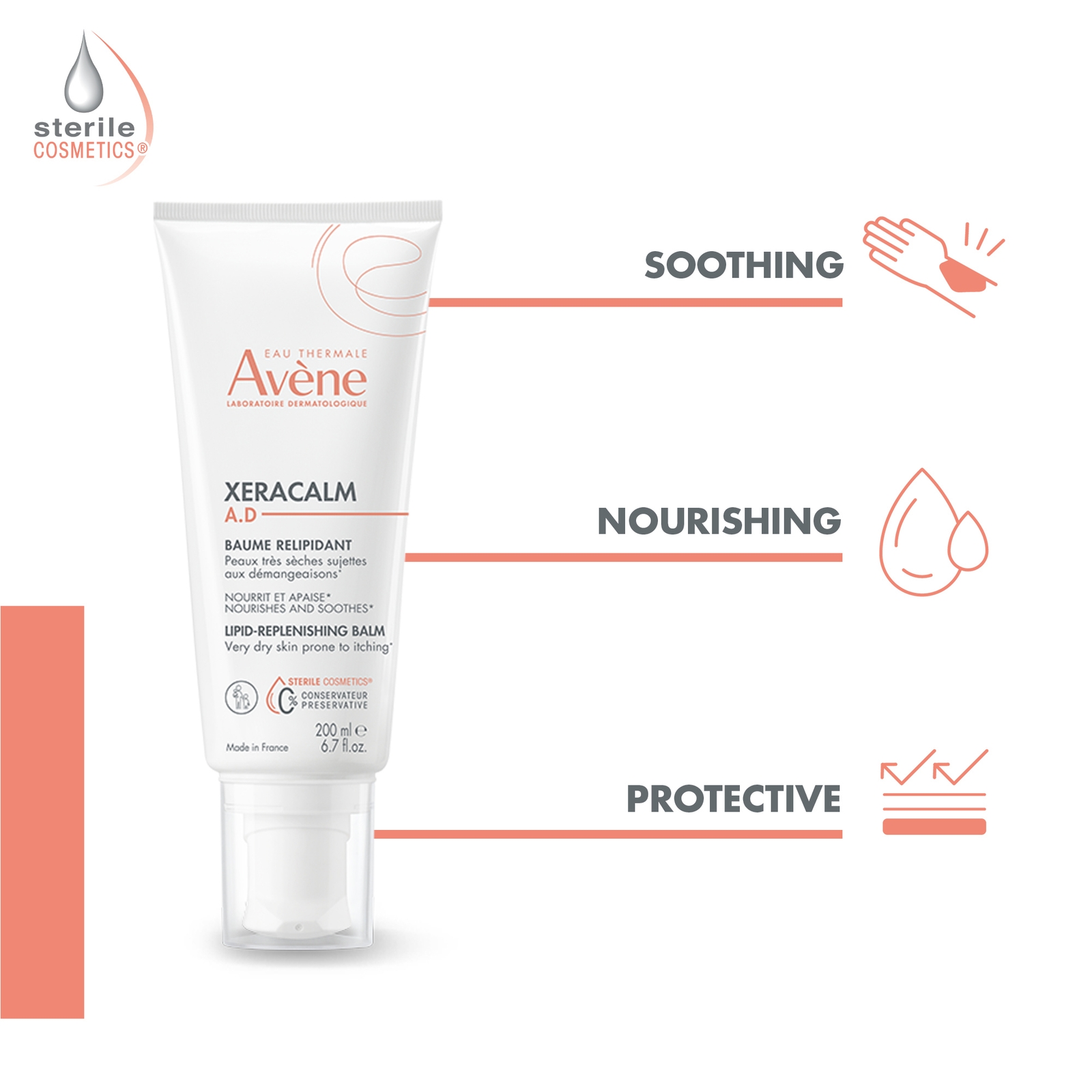 Thumbnail - Avène XeraCalm A.D. Lipid-Replenishing Balm Moisturiser for Dry, Itchy Skin 200ml
