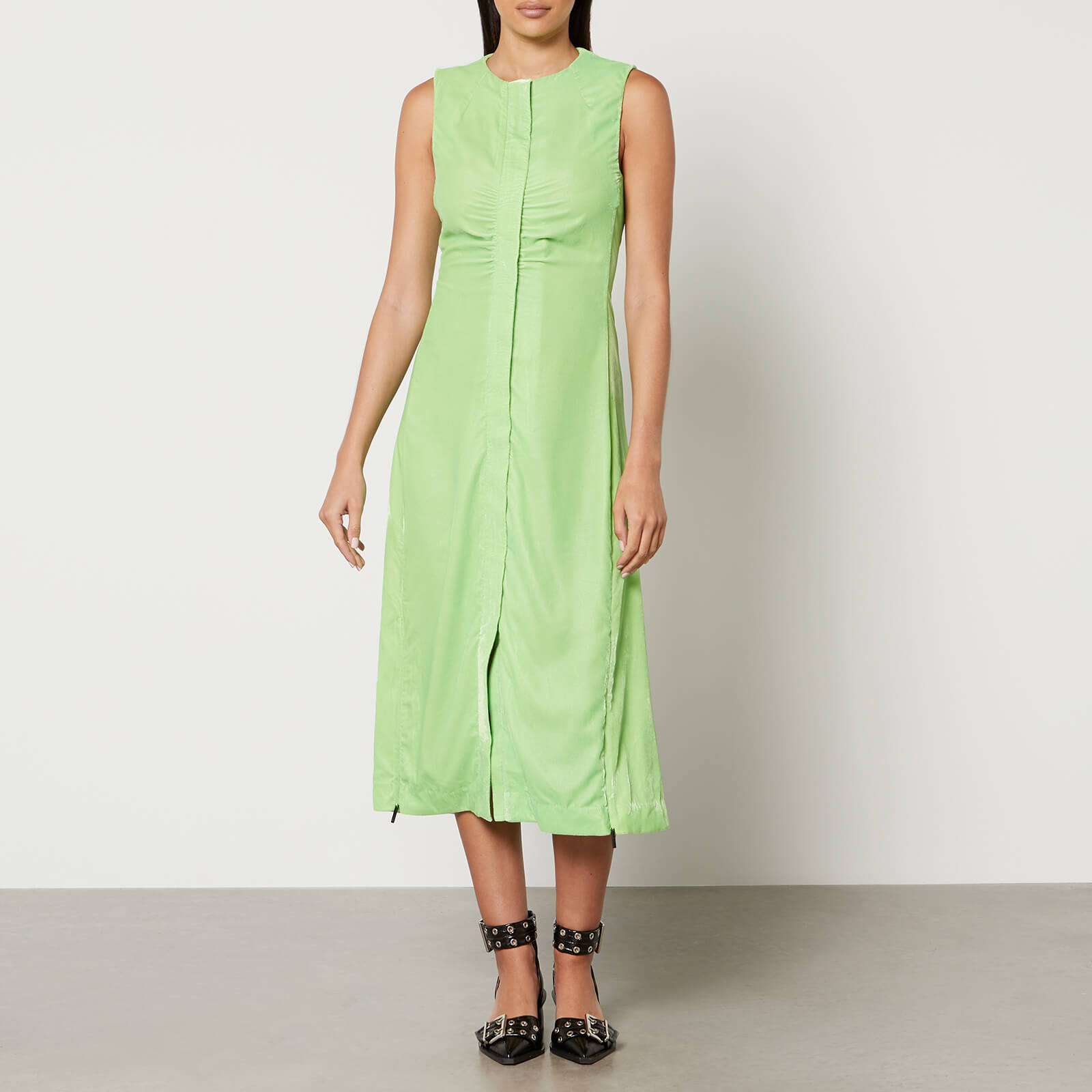 Stine Goya Austyn Recycled Velour Midi Dress - XS