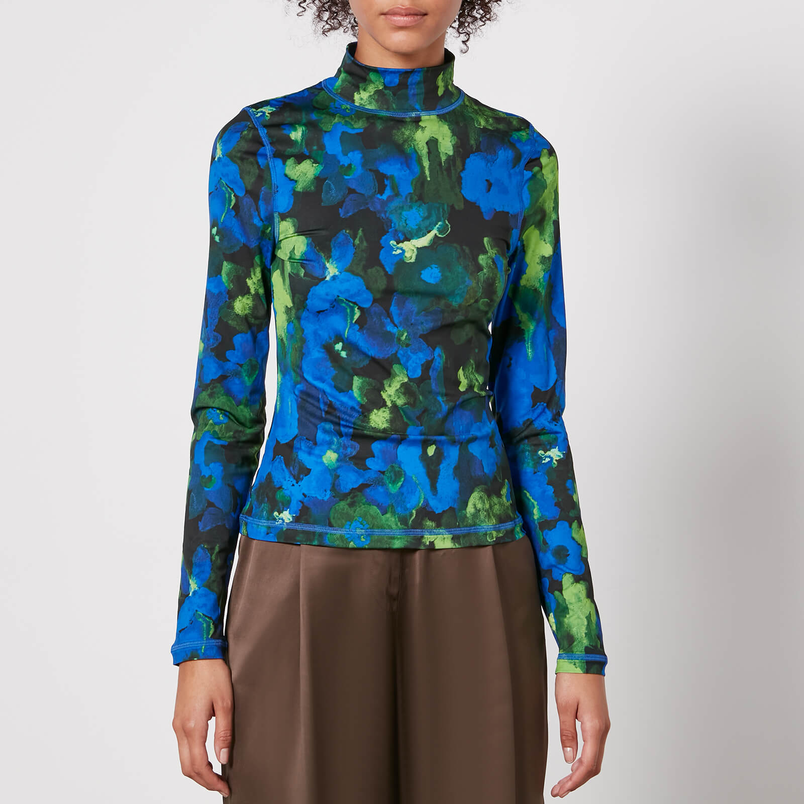 Stine Goya Estelle Floral-Print Stretch-Jersey Top - XL/XXL