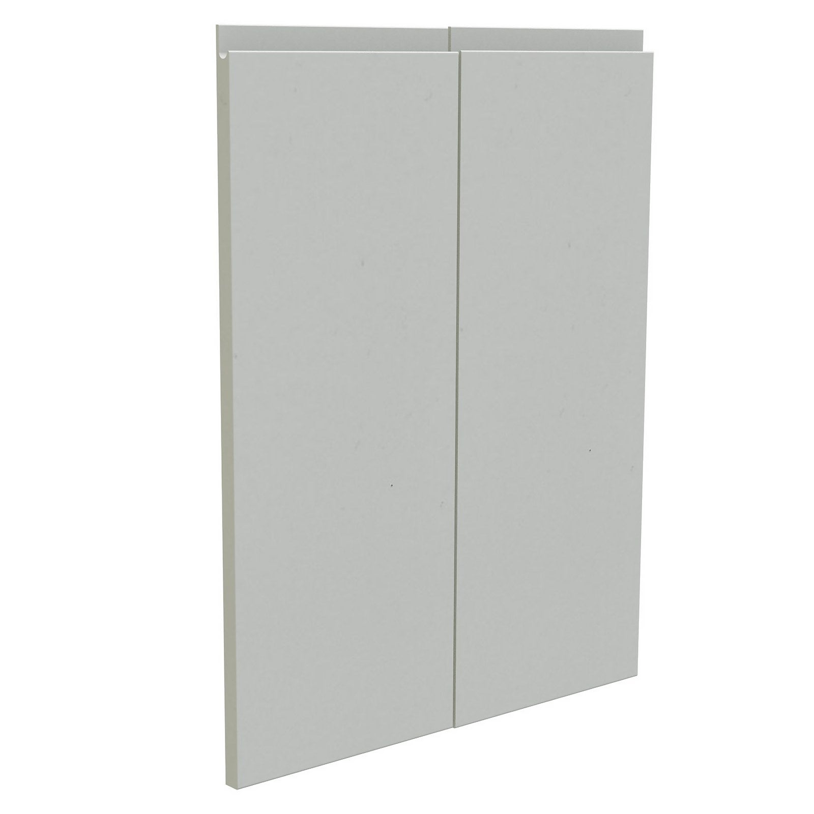 Handleless Kitchen Cabinet Door (Pair) (W)275mm - Matt Light Grey thumbnail