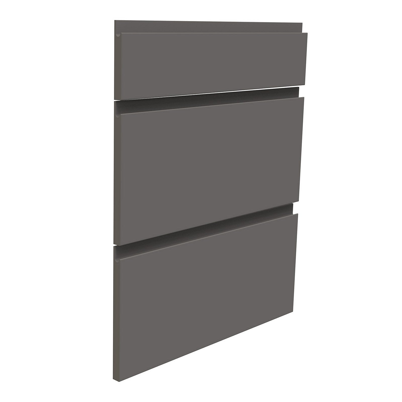 Handleless Kitchen 3 Drawer Fronts (W)597mm - Matt Dark Grey thumbnail