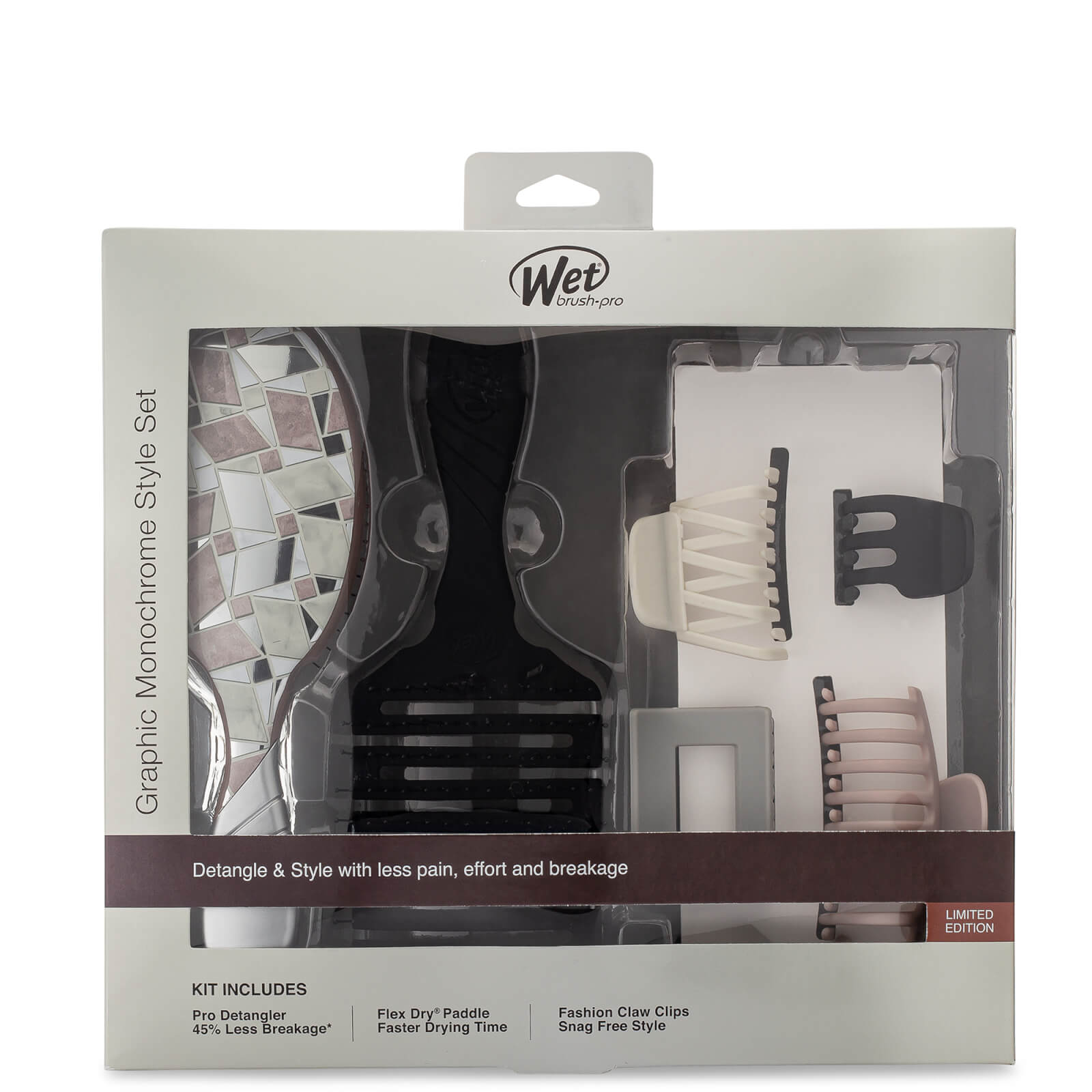 

WetBrush Graphic Monochrome Silver Kit