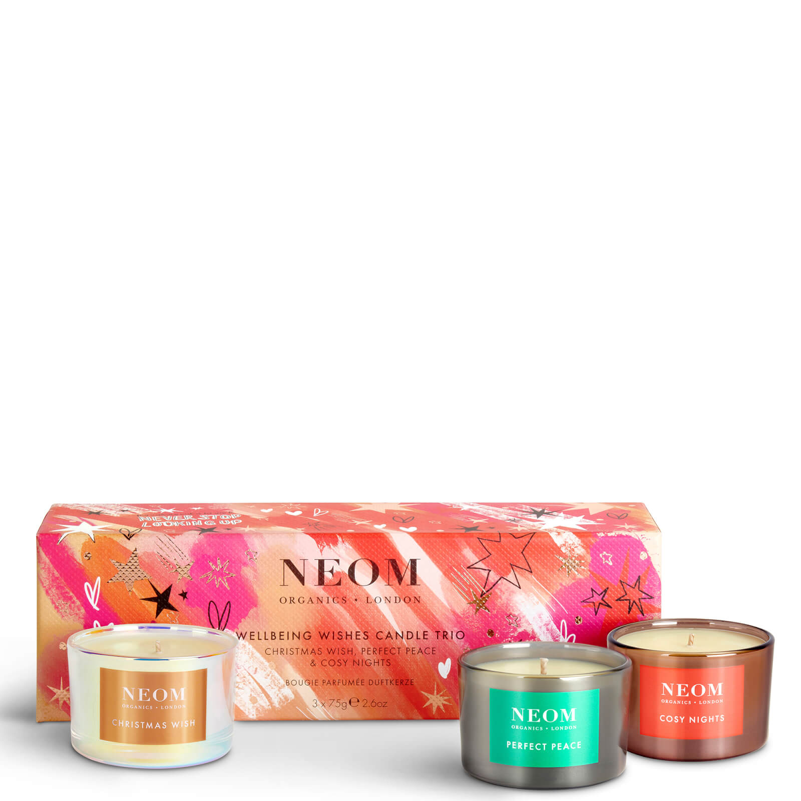 NEOM Wellbeing Wishes Candle Trio (Worth £57.00)