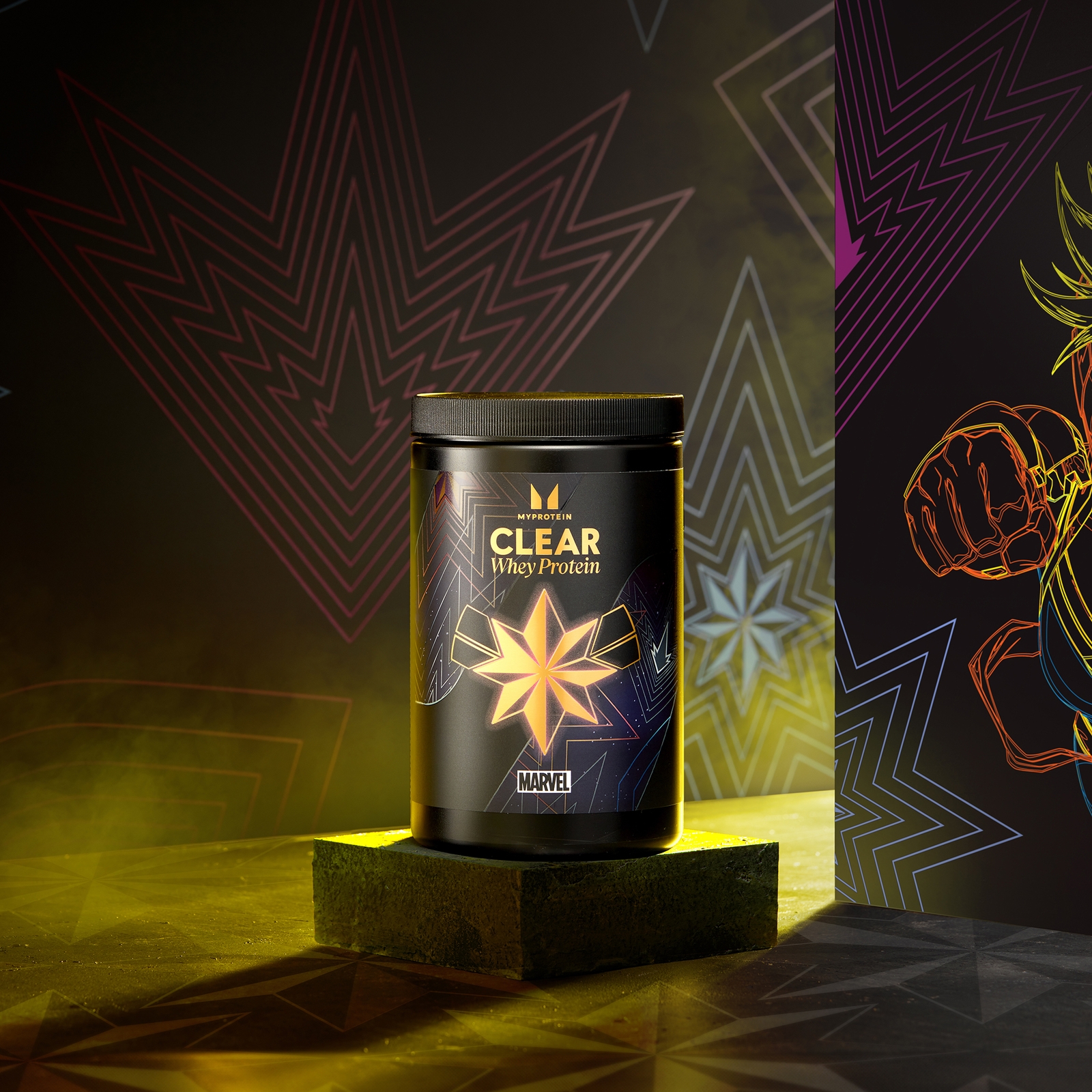 Clear Whey Protein – MARVEL - 20Portionen - Captain Marvel - Orange, Mango & Tropical