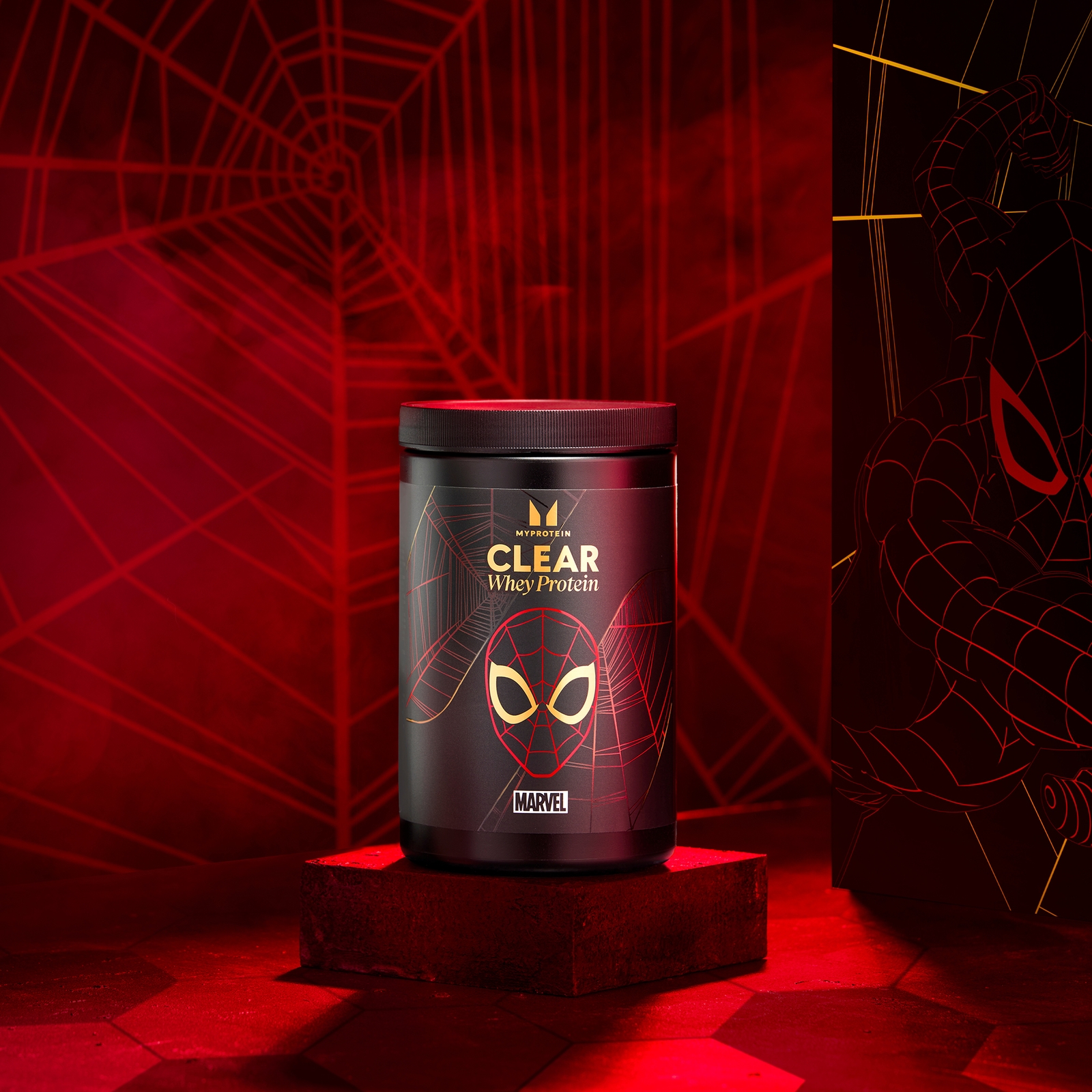 Clear Whey Protein – MARVEL - 20Portionen - Spider-Man - Raspberry & Strawberry