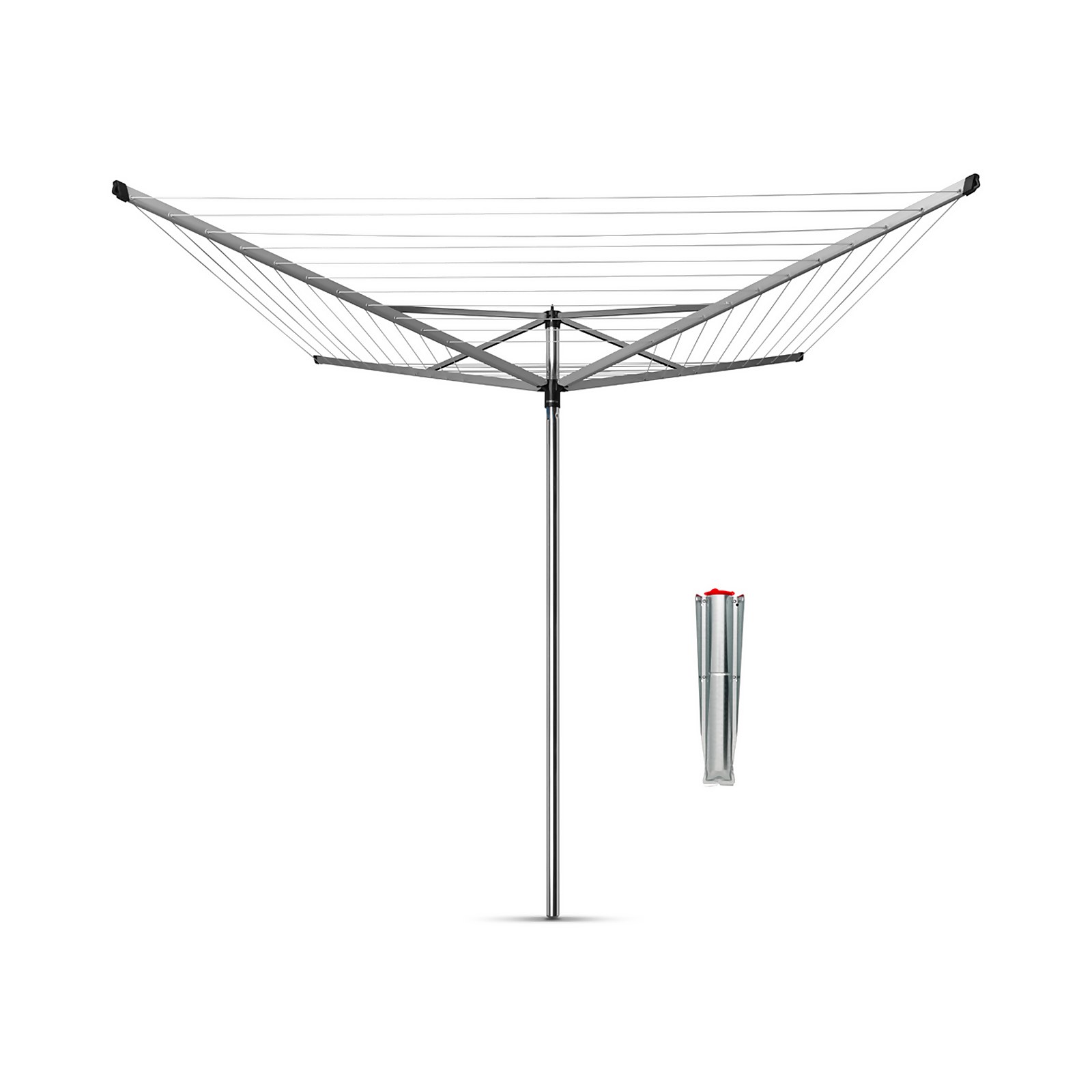 Topspinner 60m Rotary Dryer with Ground Spike - Metallic Grey