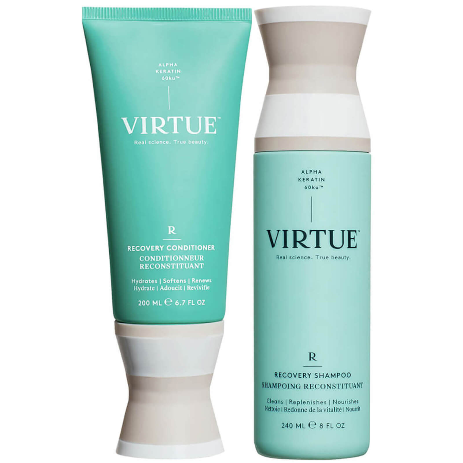 Photos - Hair Product VIRTUE Recovery Shampoo and Conditioner Duo For Dry, Damaged and Coloured