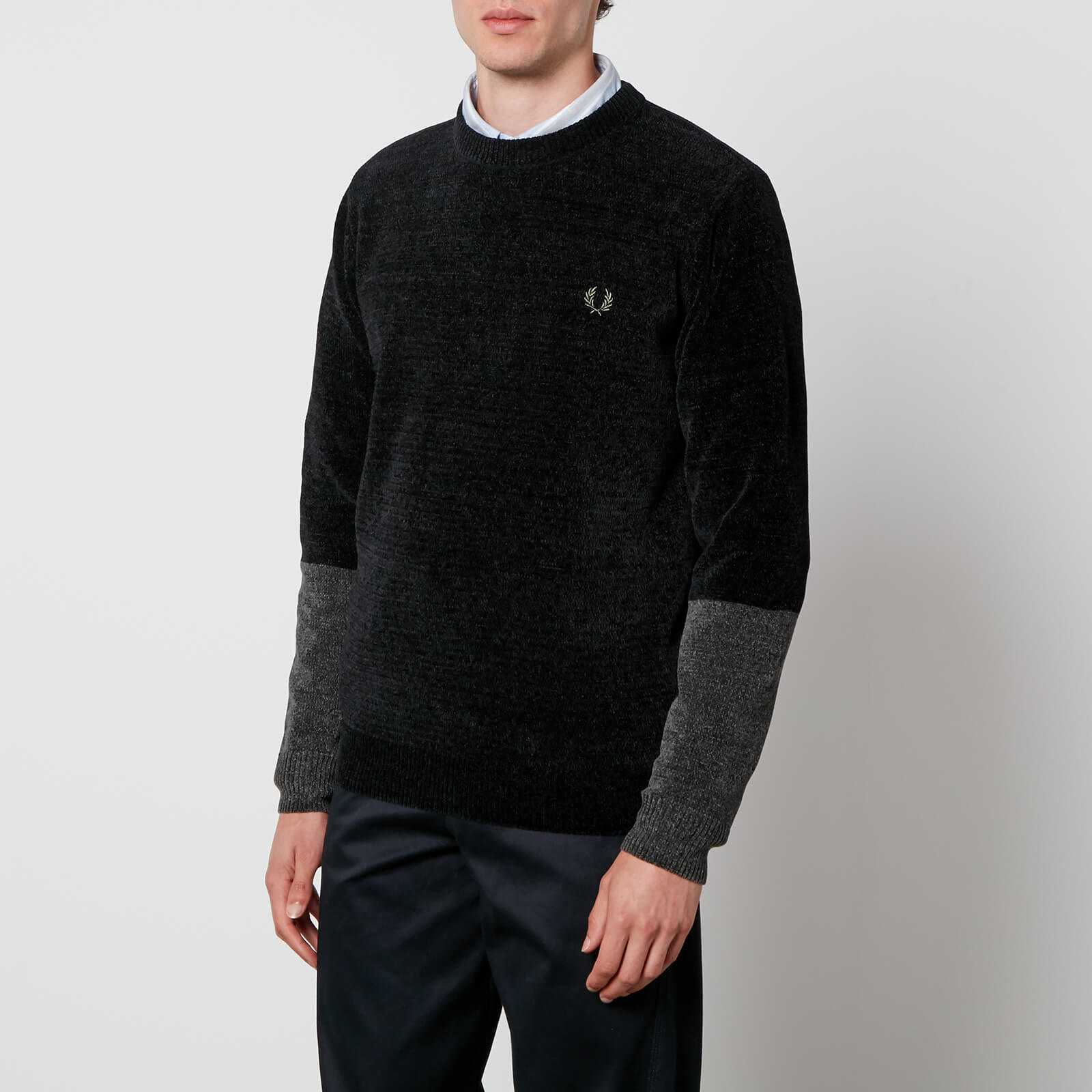 Fred Perry Two-Tone Chenille Jumper - M