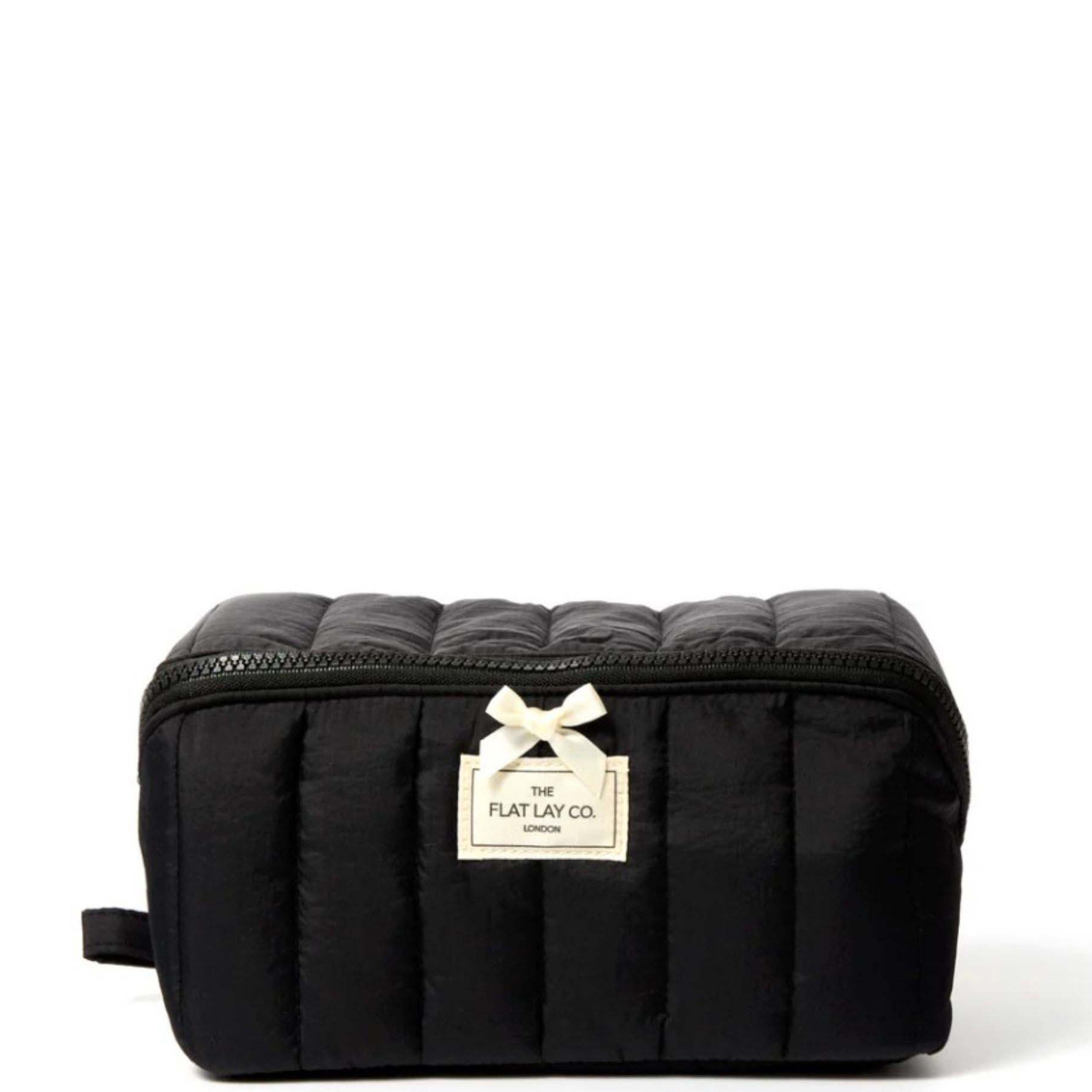 The Flat Lay Co. Full Size Drawstring Makeup Bag in Hot Pink Velvet