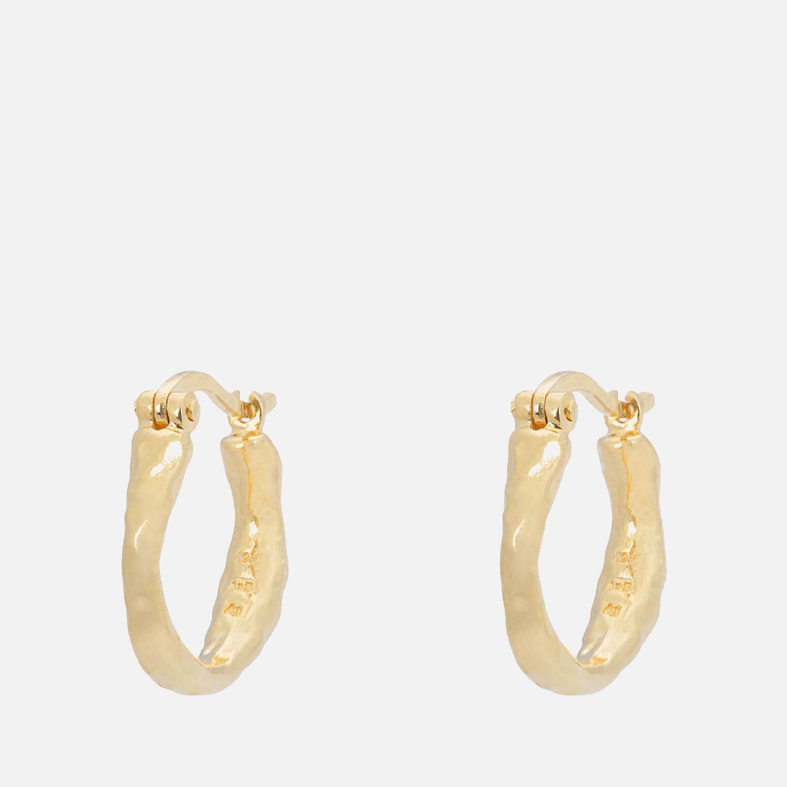 Image of anna + nina Small Organic Gold-Plated Sterling Silver Hoop Earrings
