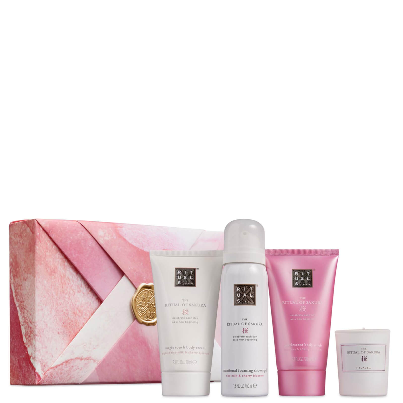 Image of Rituals The Ritual of Sakura Floral Cherry Blossom & Rice Milk Bath and Body Small Gift Set