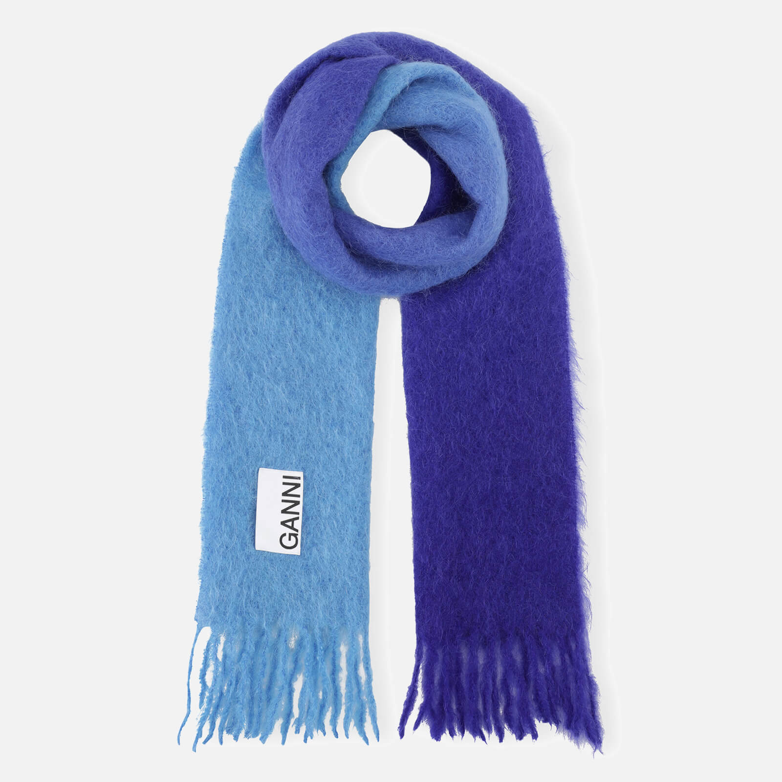 Ganni Gradient Wool-Blend Scarf