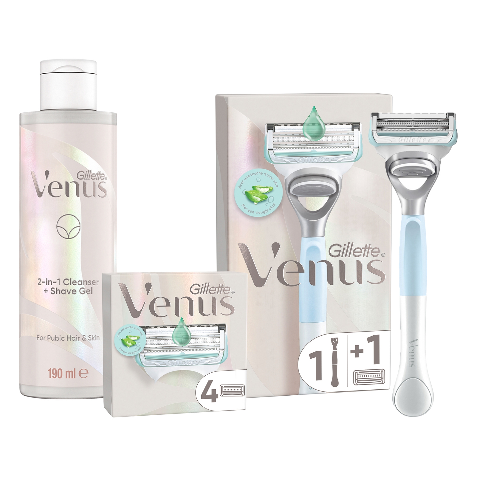 Venus Pubic Hair & Skin with Aloe Vera - Comfort Kit