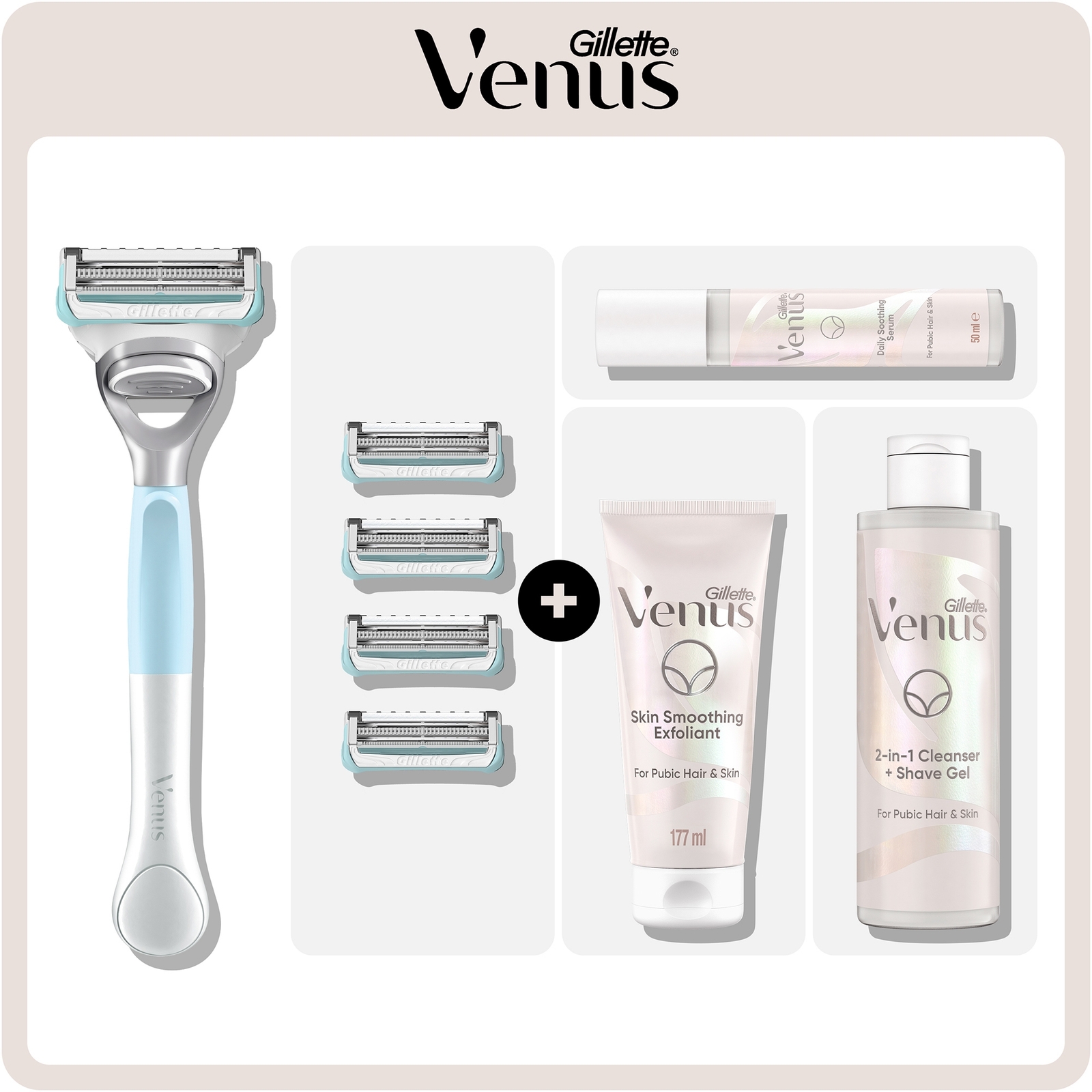 Venus Pubic Hair & Skin with Aloe Vera - Full Regime