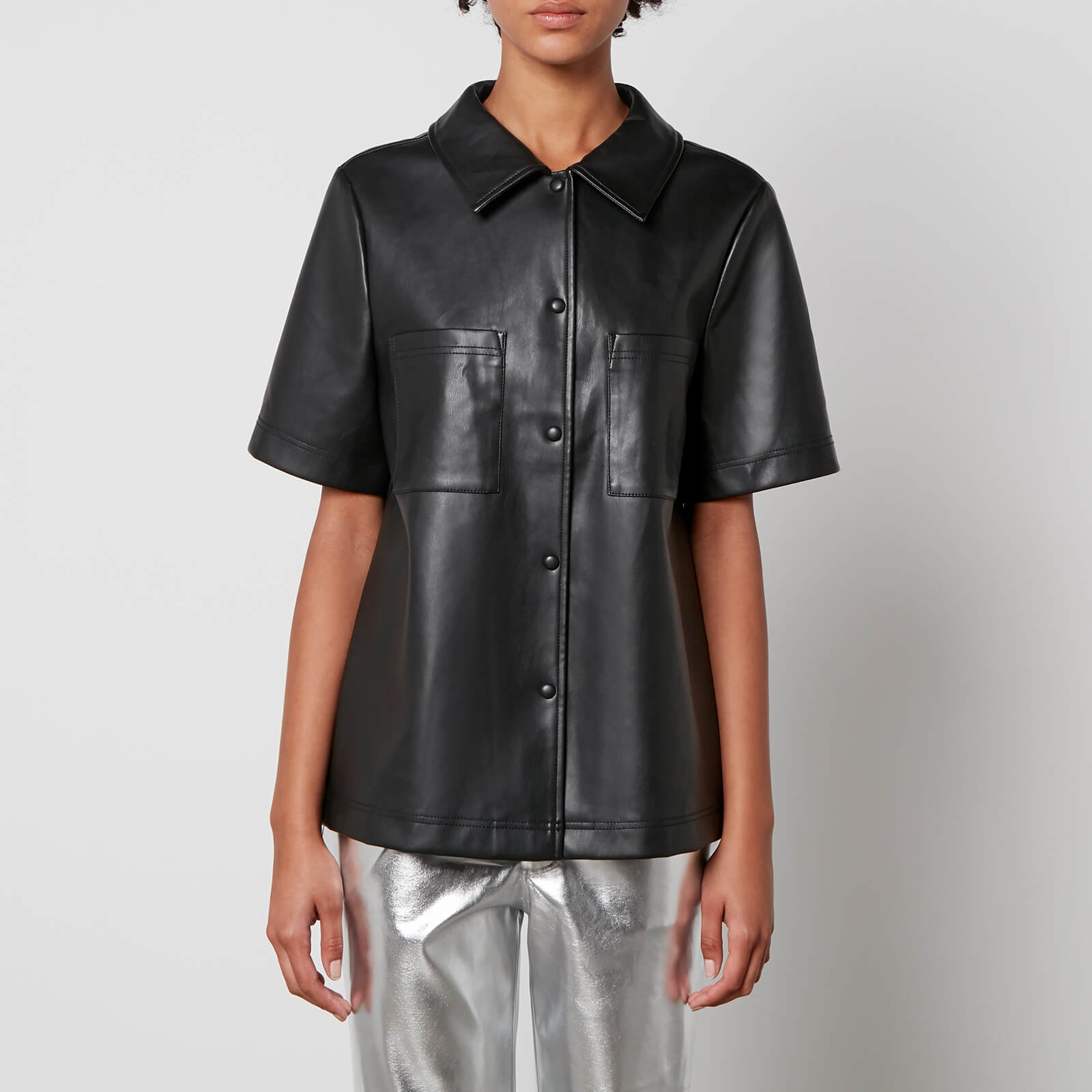 Never Fully Dressed Vegan Leather Lizzie Shirt