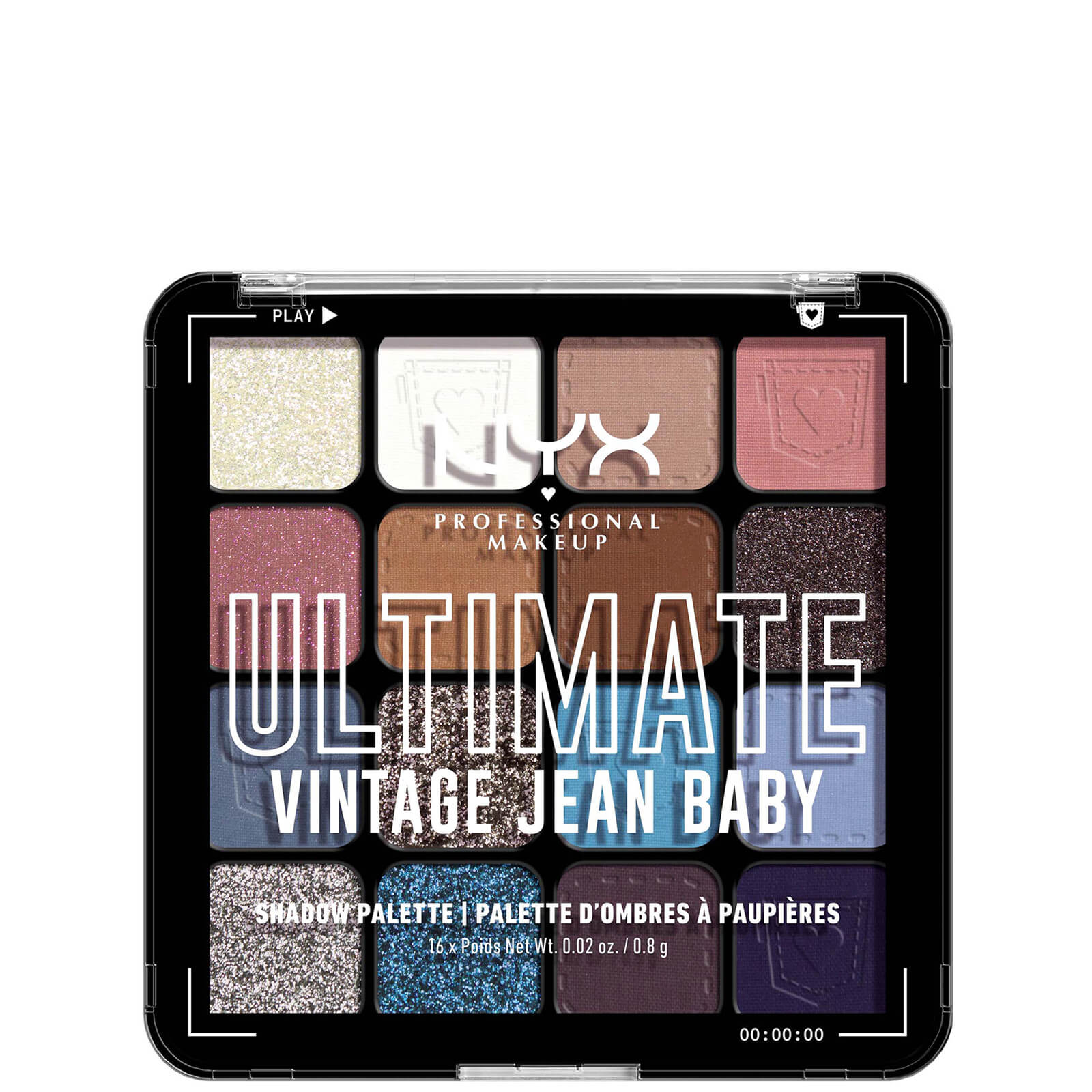 

NYX Professional Makeup Ultimate Shadow Palette Vegan 16-Pan - Vintage Jean Baby