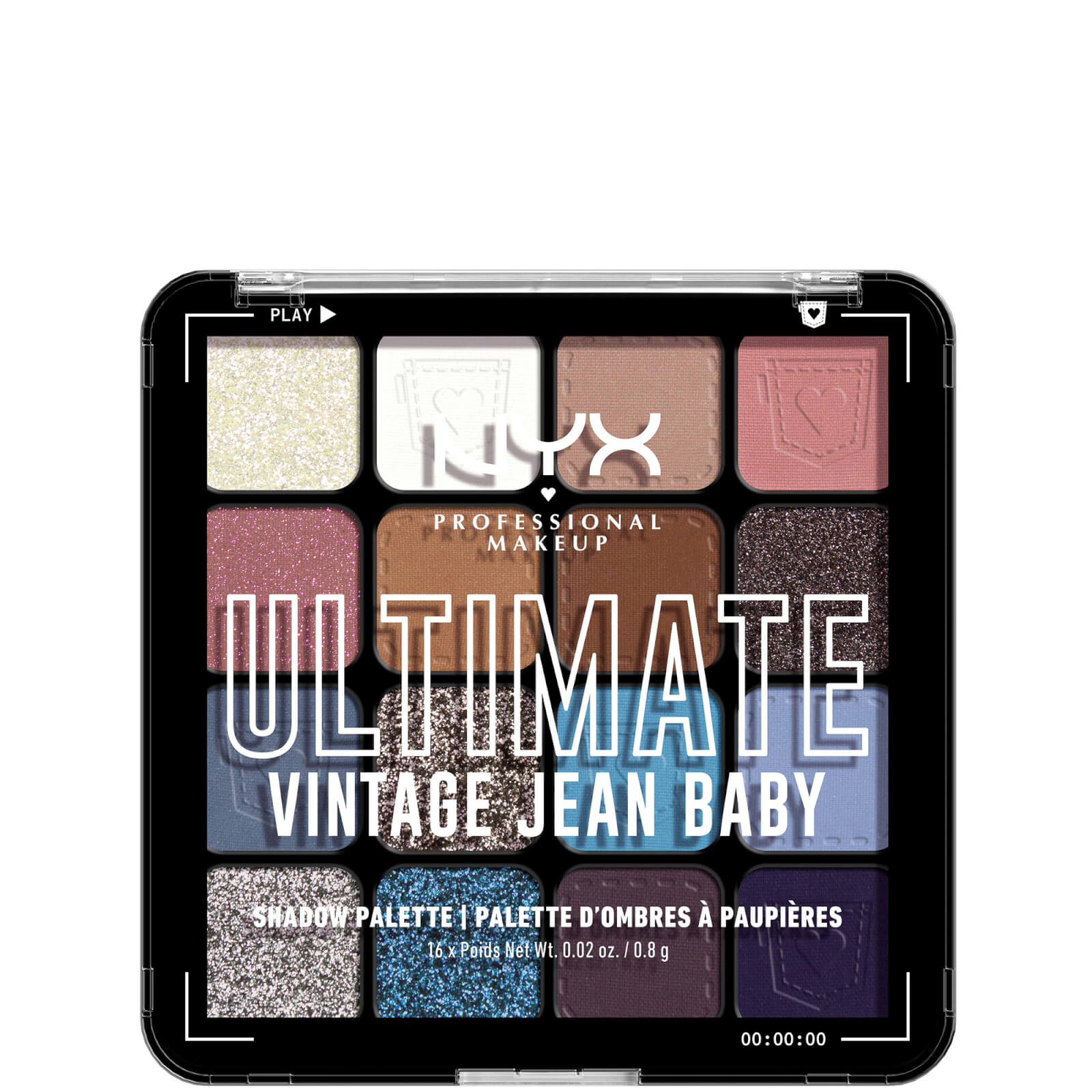 Image of NYX Professional Makeup Ultimate Shadow Palette Vegan 16-Pan - Vintage Jean Baby