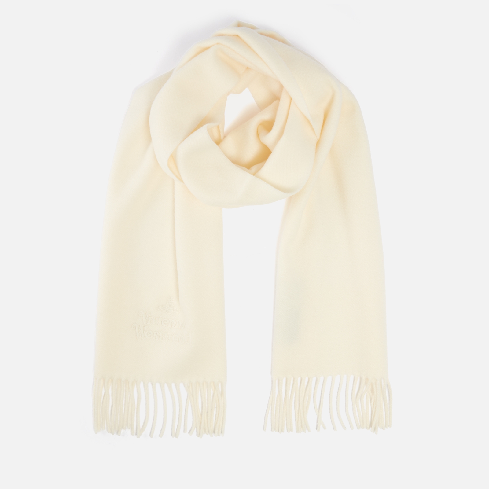 Vivienne Westwood Embroidered Logo Wool Scarf