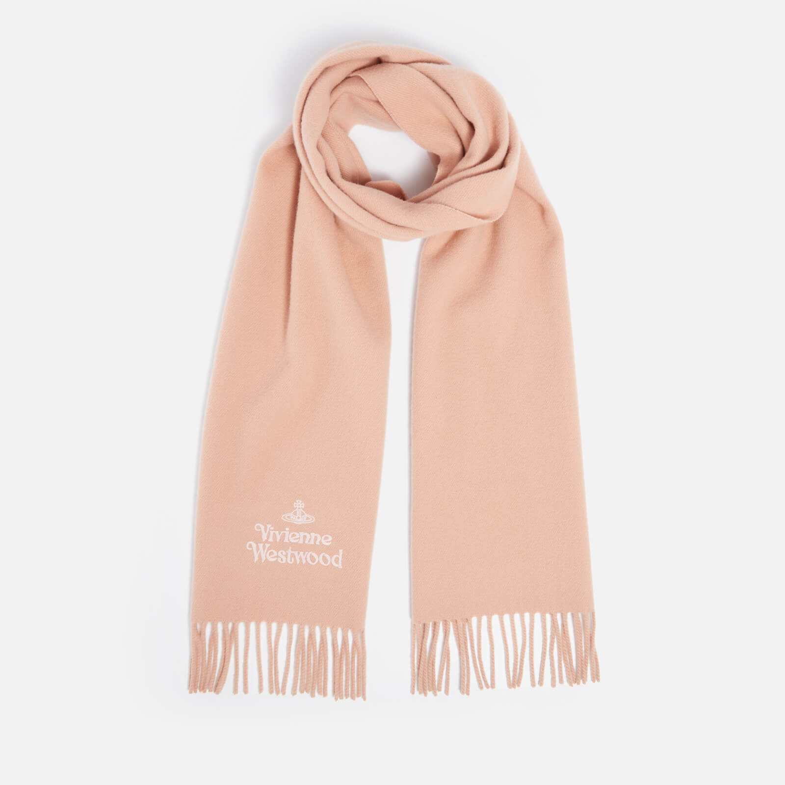 vivienne westwood logo-embroidered wool scarf