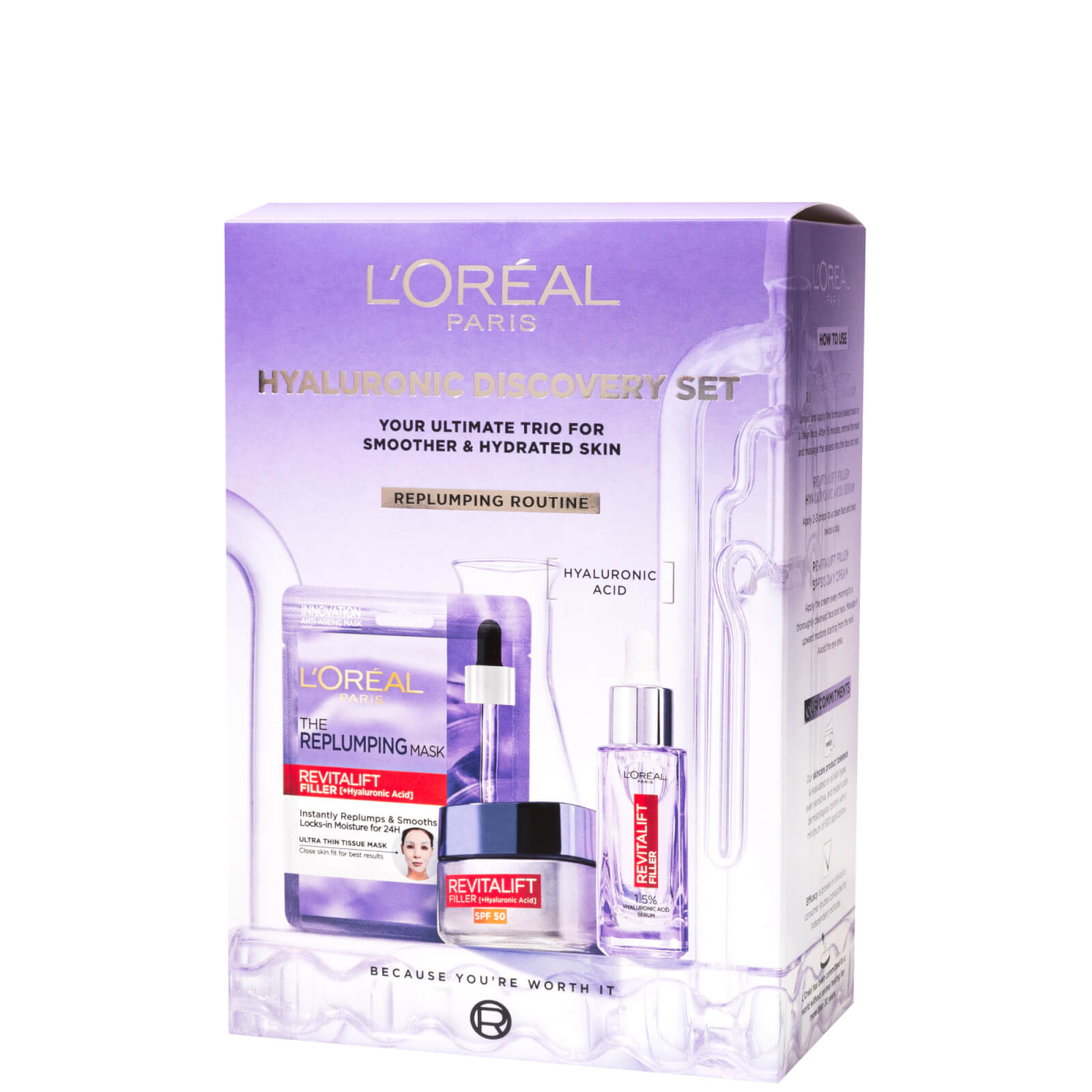 L'Oréal Paris Hyaluronic Discovery Set Gift Set: Your Ultimate Trio for Smoother and Hydrated Skin