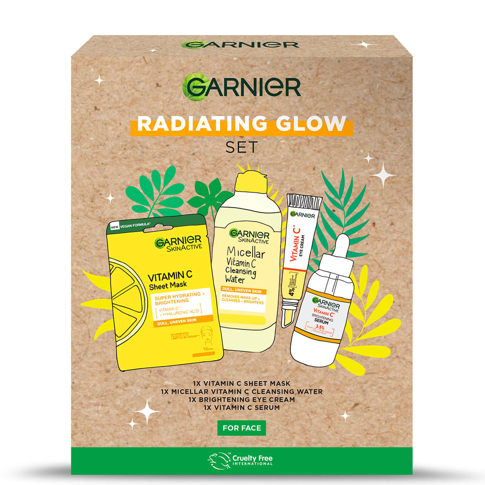 Image of Garnier Radiating Glow Set for Face: Enjoy the Brightening Power of Vitamin C