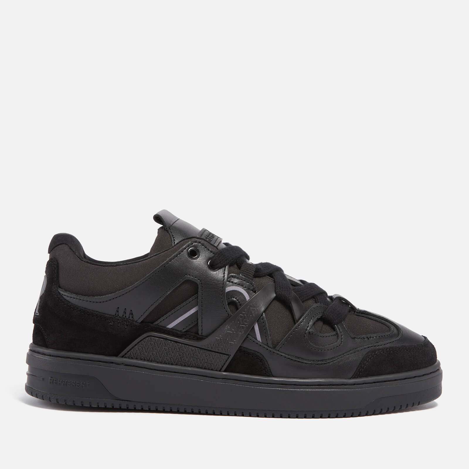 Represent Men's Bully Leather and Canvas Trainers - UK 7