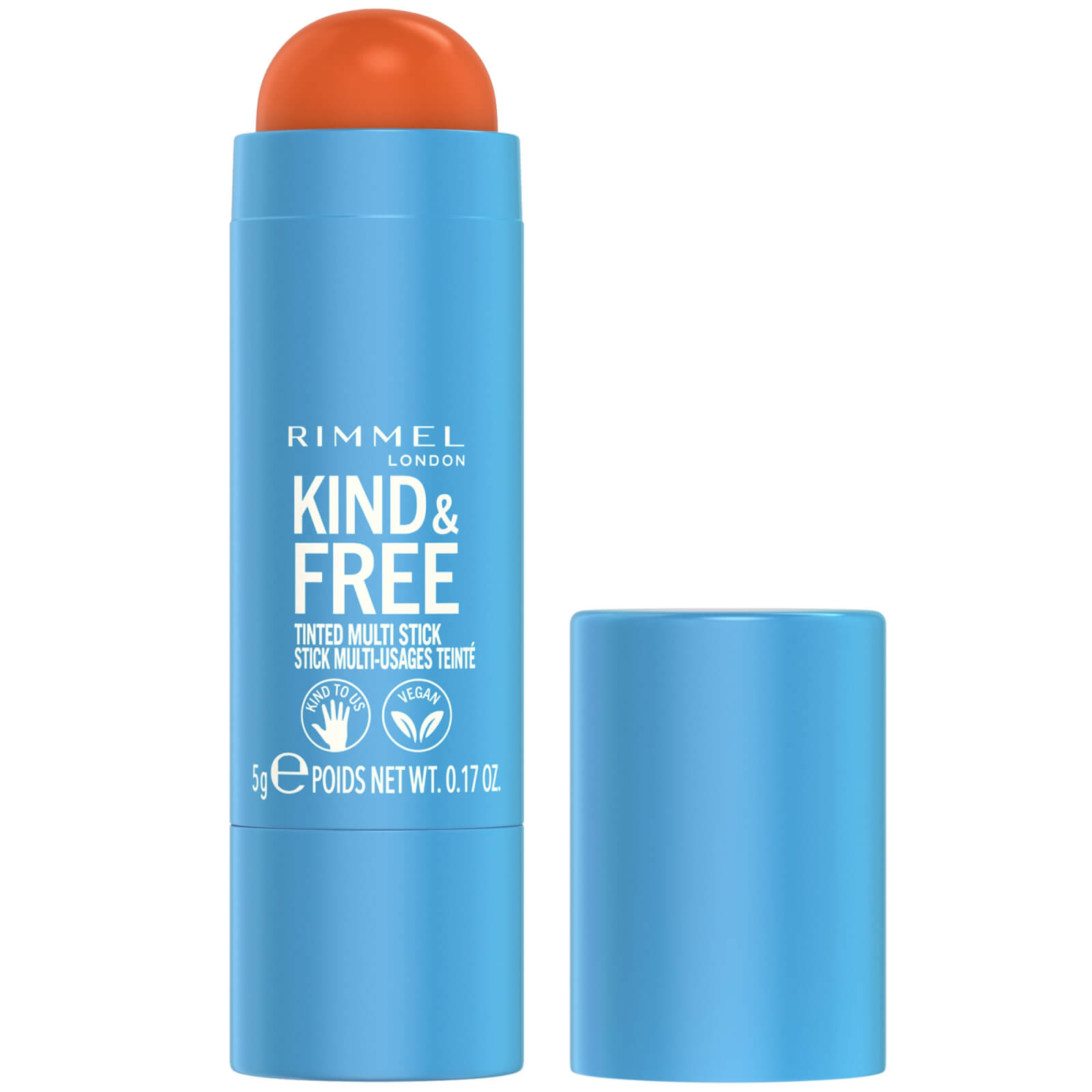 Photos - Lipstick & Lip Gloss Rimmel Kind and Free Multi-Stick 5ml  - 004 Tangerine Drea (Various Shades)