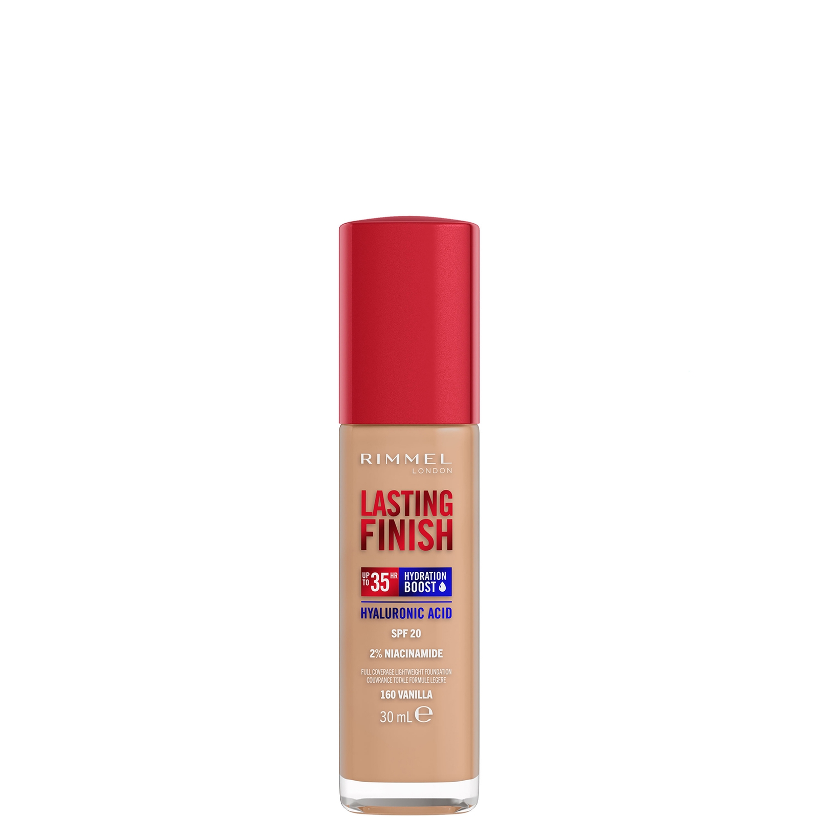 Rimmel Lasting Finish 35Hr Foundation 30ml (Various Shades) - 160 Vanilla