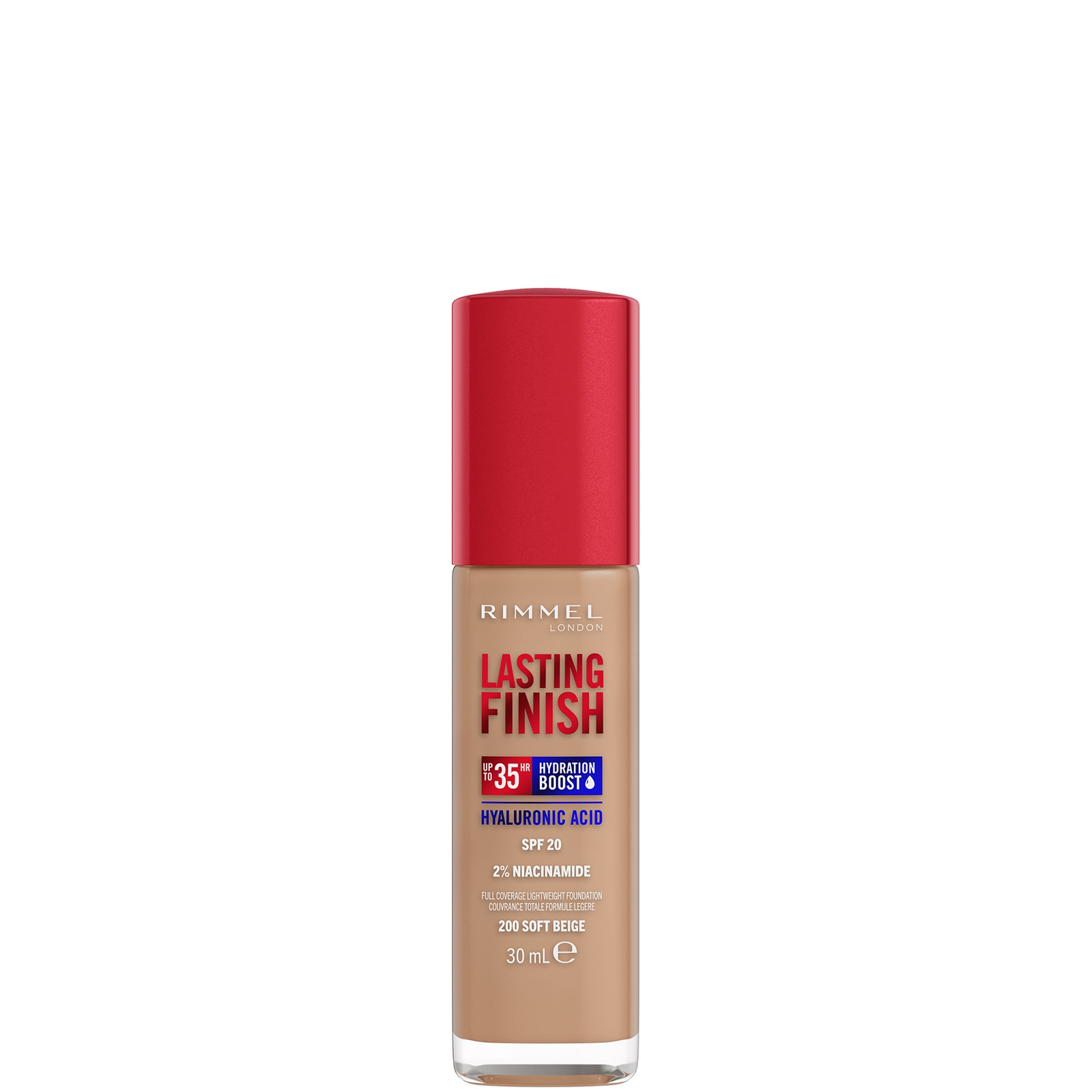 Rimmel Lasting Finish 35Hr Foundation 30ml (Various Shades) - 200 Soft Beige