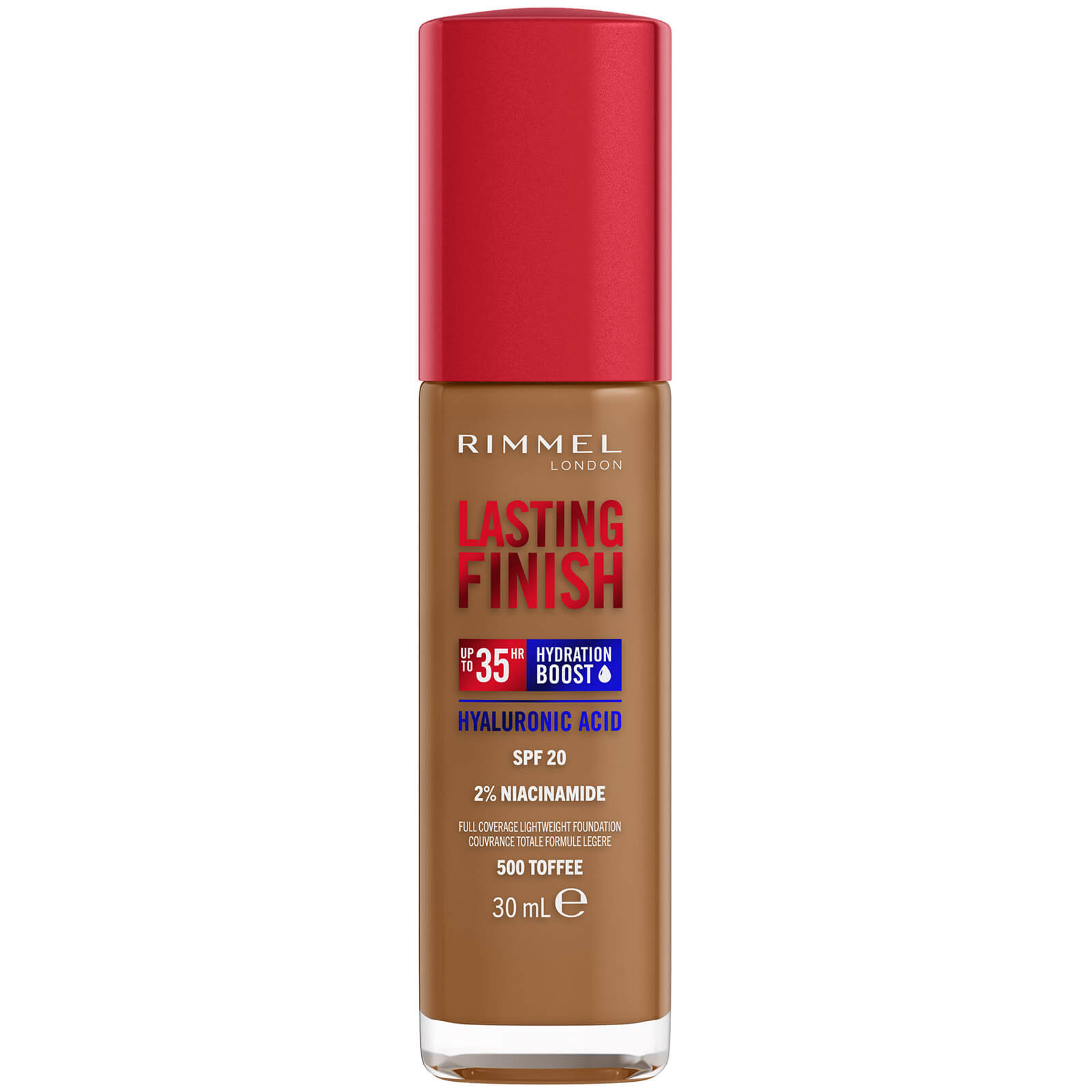 Rimmel Lasting Finish 35Hr Foundation 30ml (Various Shades) - 500 Toffee