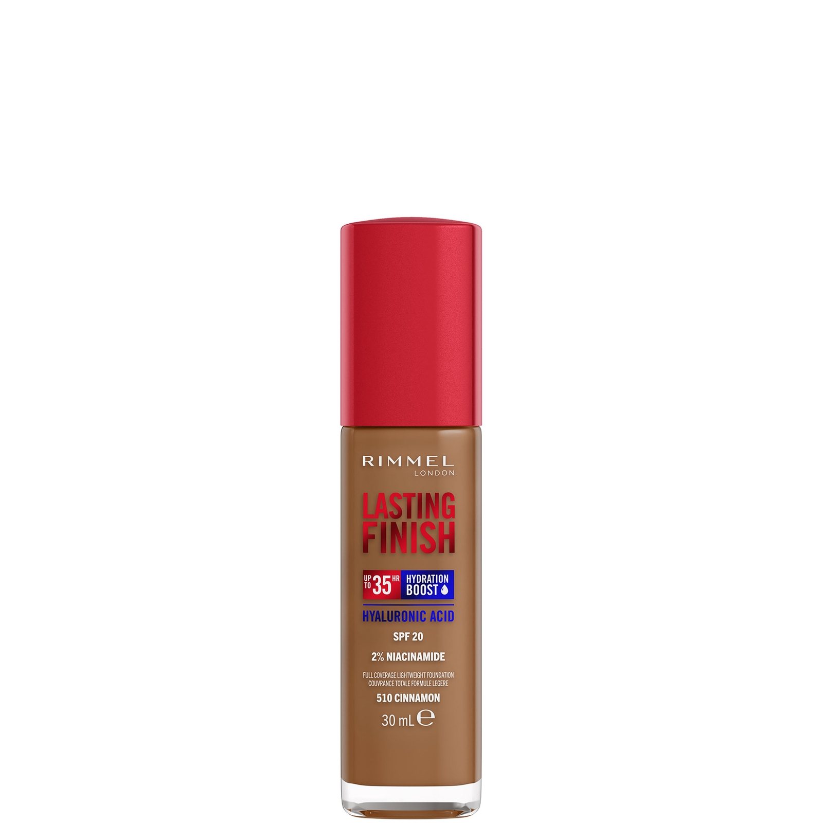 Rimmel Lasting Finish 35Hr Foundation 30ml (Various Shades) - 510 Cinnamon