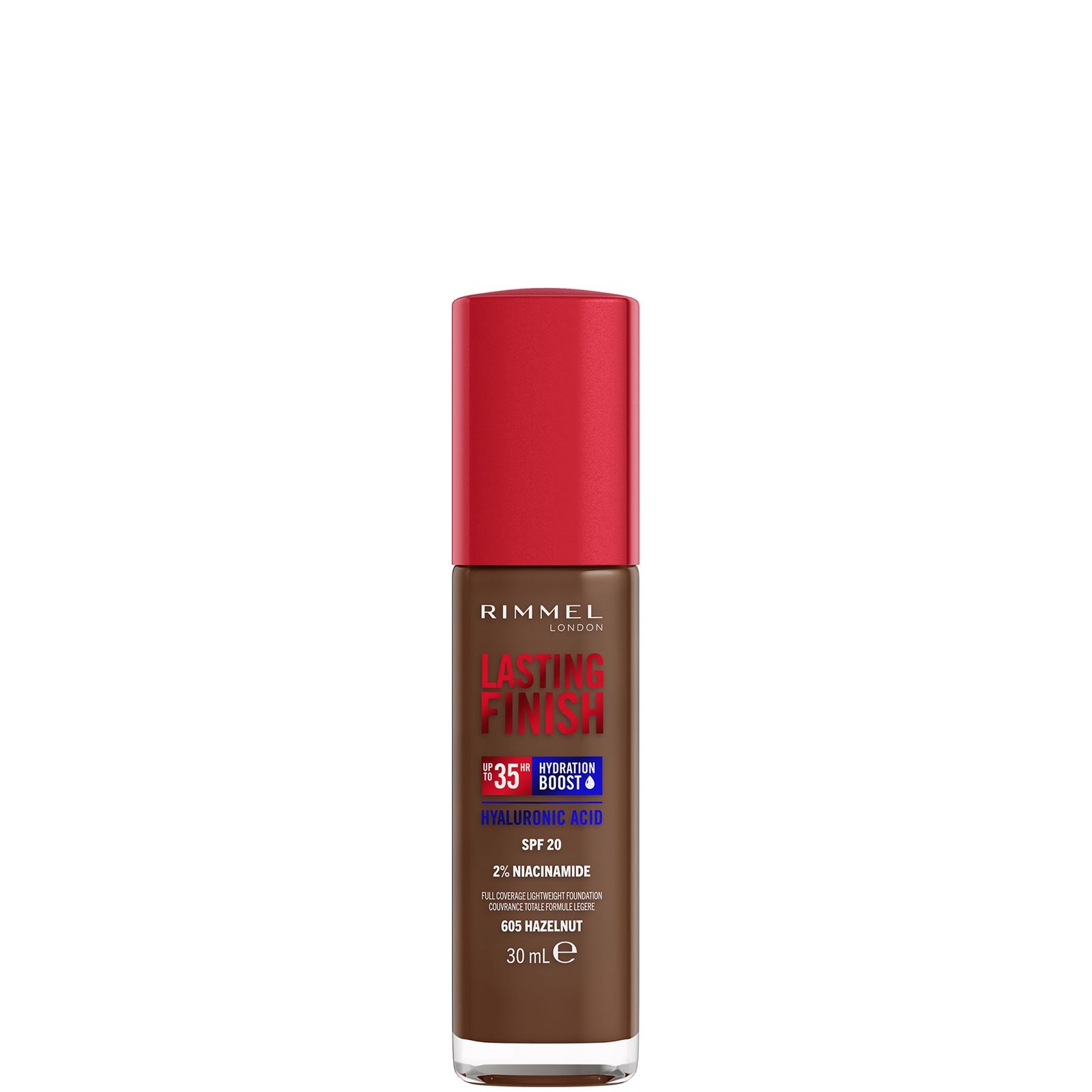 Rimmel Lasting Finish 35Hr Foundation 30ml (Various Shades) - 605 Hazelnut