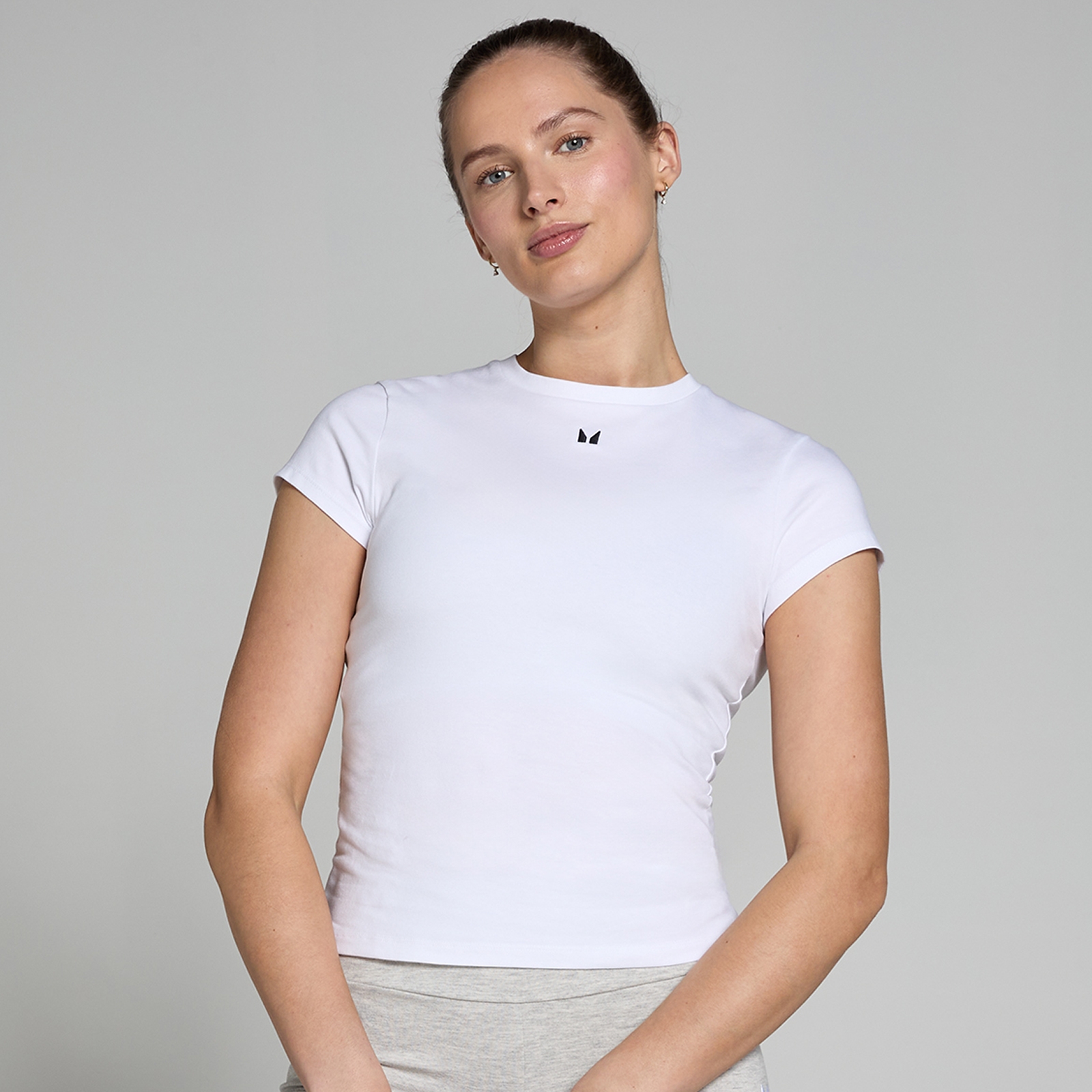 Image of T-shirt a maniche corte aderente MP Basics da donna - Bianca - XL
