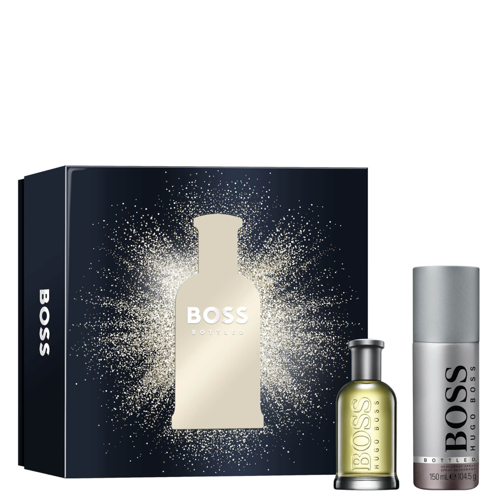 Hugo Boss Boss Bottled For Him Eau De Toilette 50ml + Deodorant 150ml Giftset In White