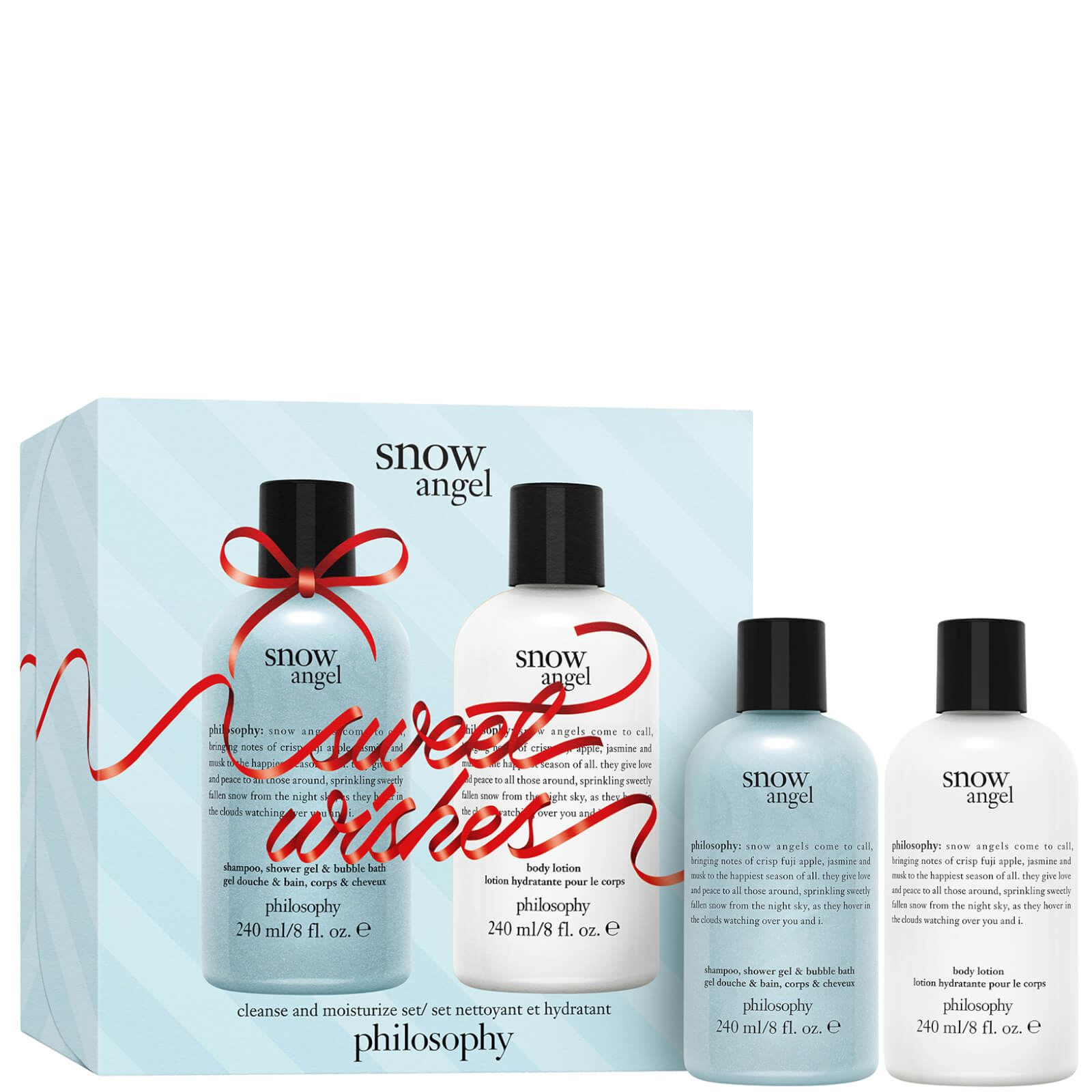 

philosophy Christmas 2023 Snow Angel Cleanse and Moisturise Shower Gel 240ml Giftset