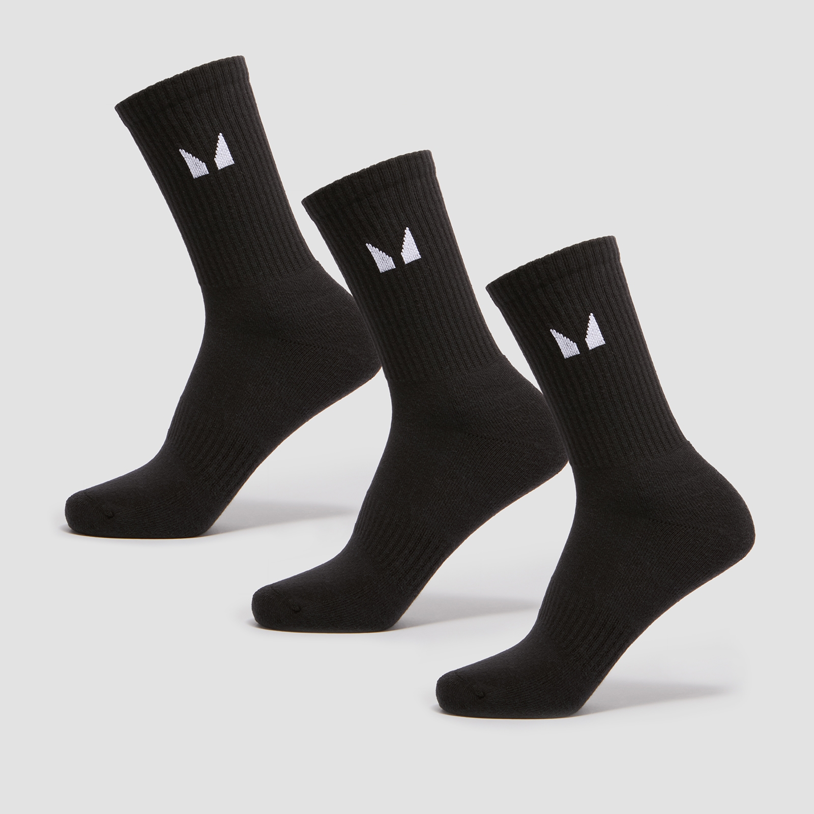 Image of MP Unisex Ankle Socks (3 Pack) - Black - UK 12-14
